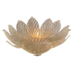 Murano Glass Flush Mount Chandelier