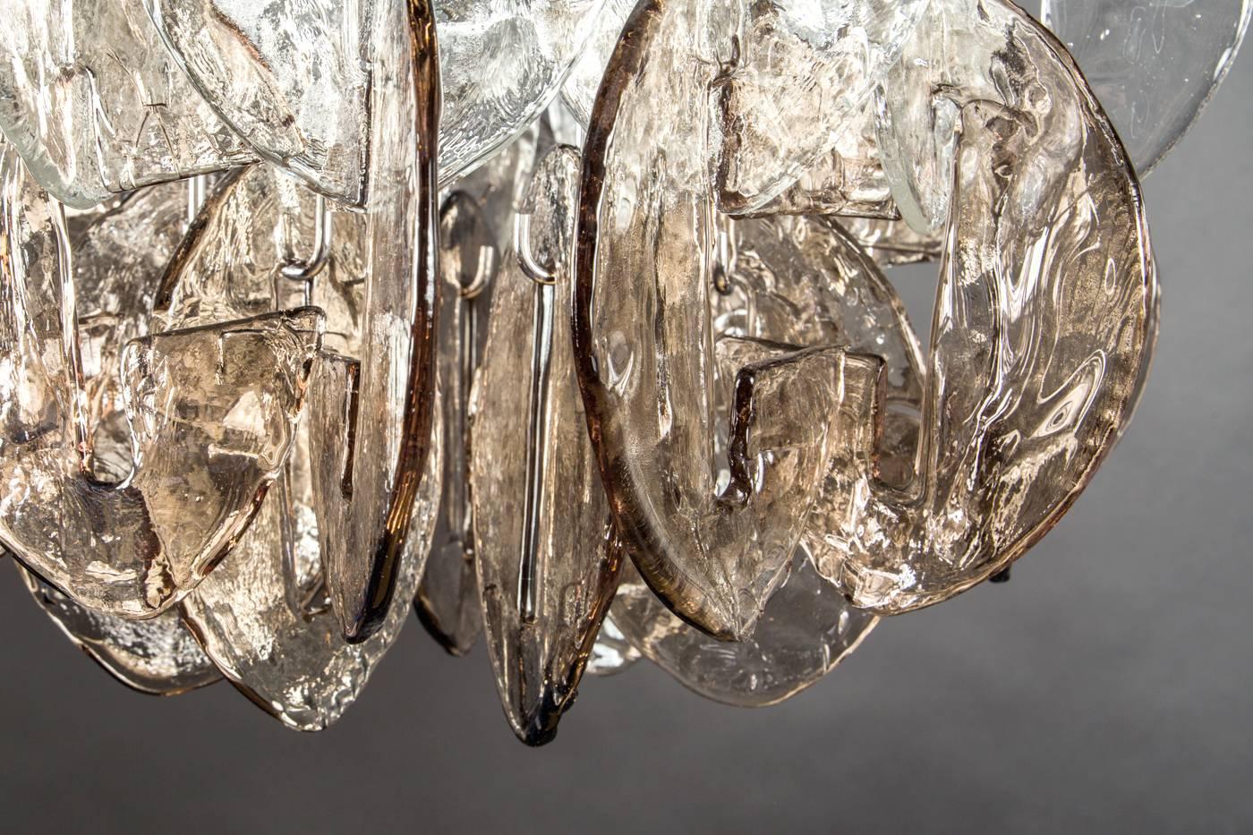 Austrian Murano Glass Flush Mount Designed by Carlo Nason for Kalmar, 1960s