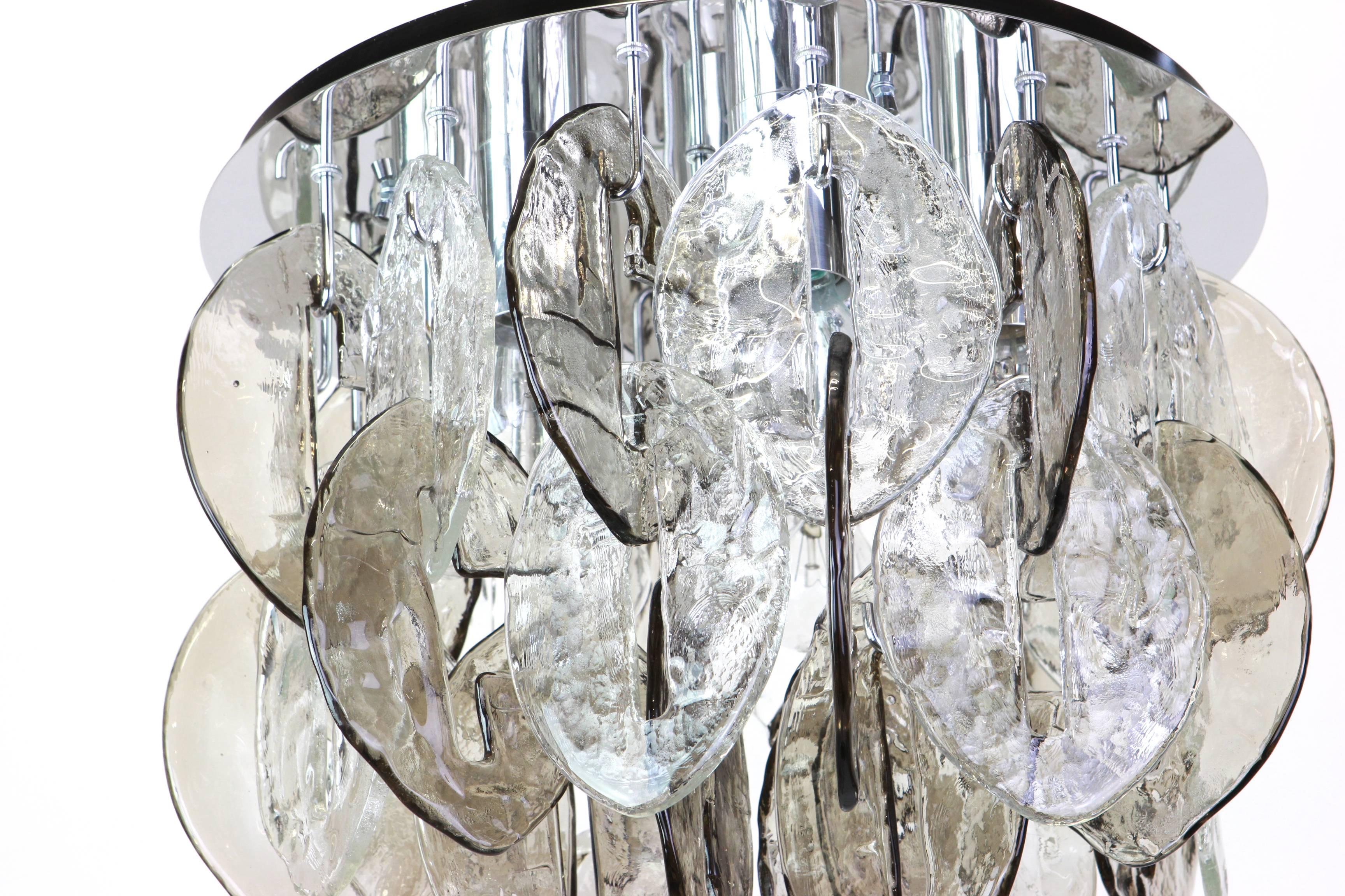 Murano Glass Flush Mount Designed by Carlo Nason for Kalmar, 1960s In Good Condition In Aachen, NRW