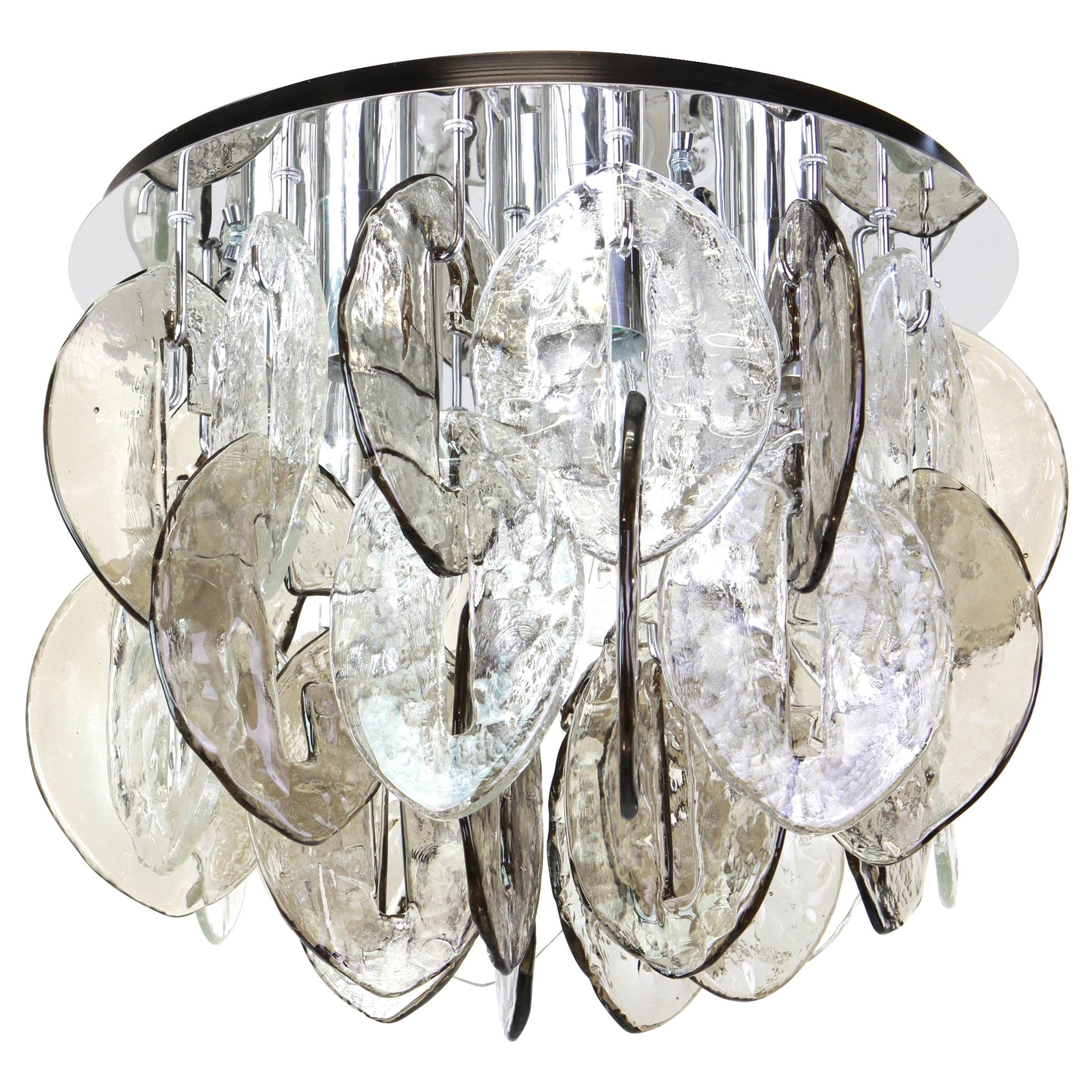 Murano Glass Flush Mount Designed by Carlo Nason for Kalmar, 1960s