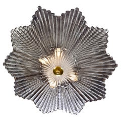 Murano Glass Flush Mount Fixture in Star Shape