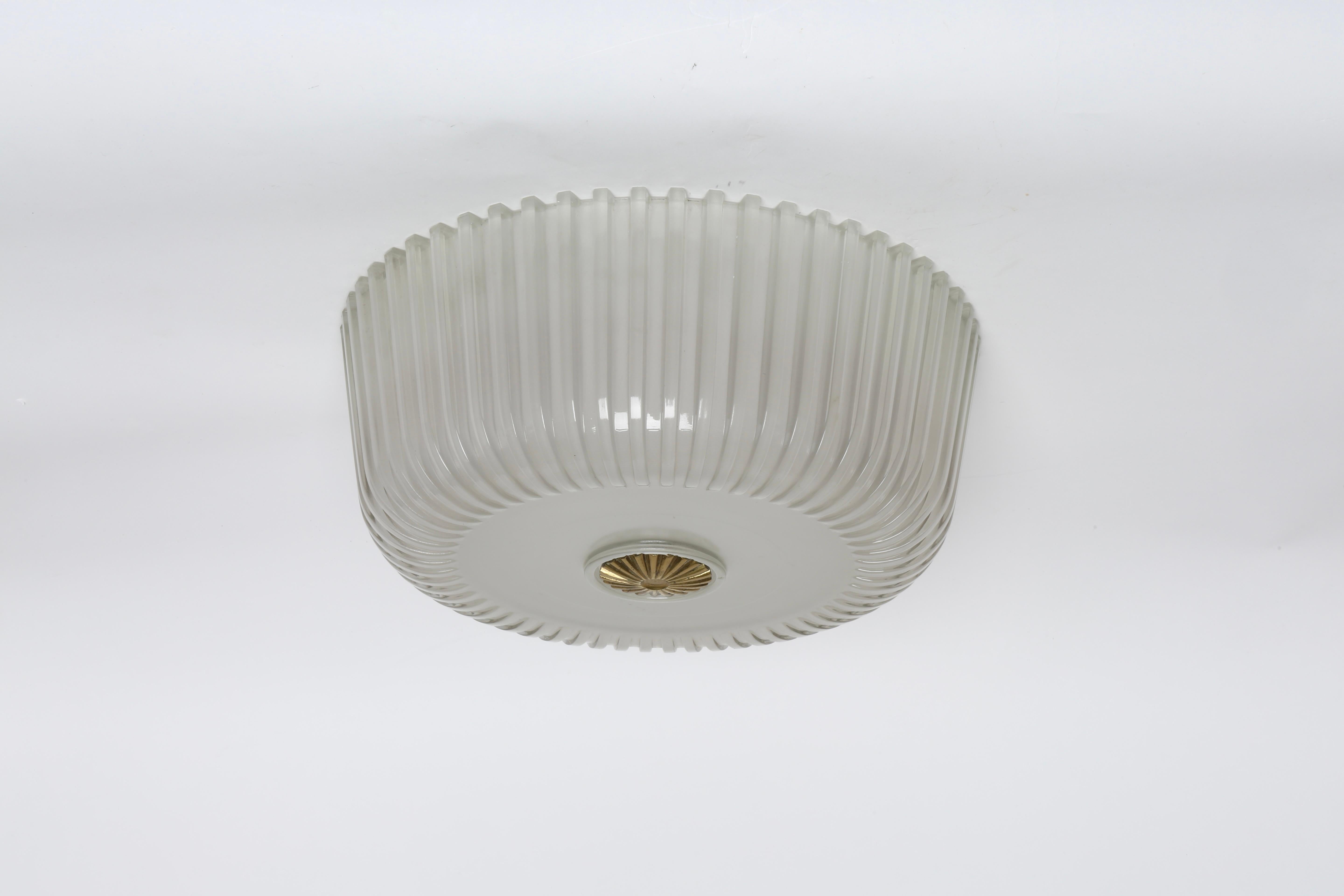Murano Glass Flush Mount Light by Seguso For Sale 5