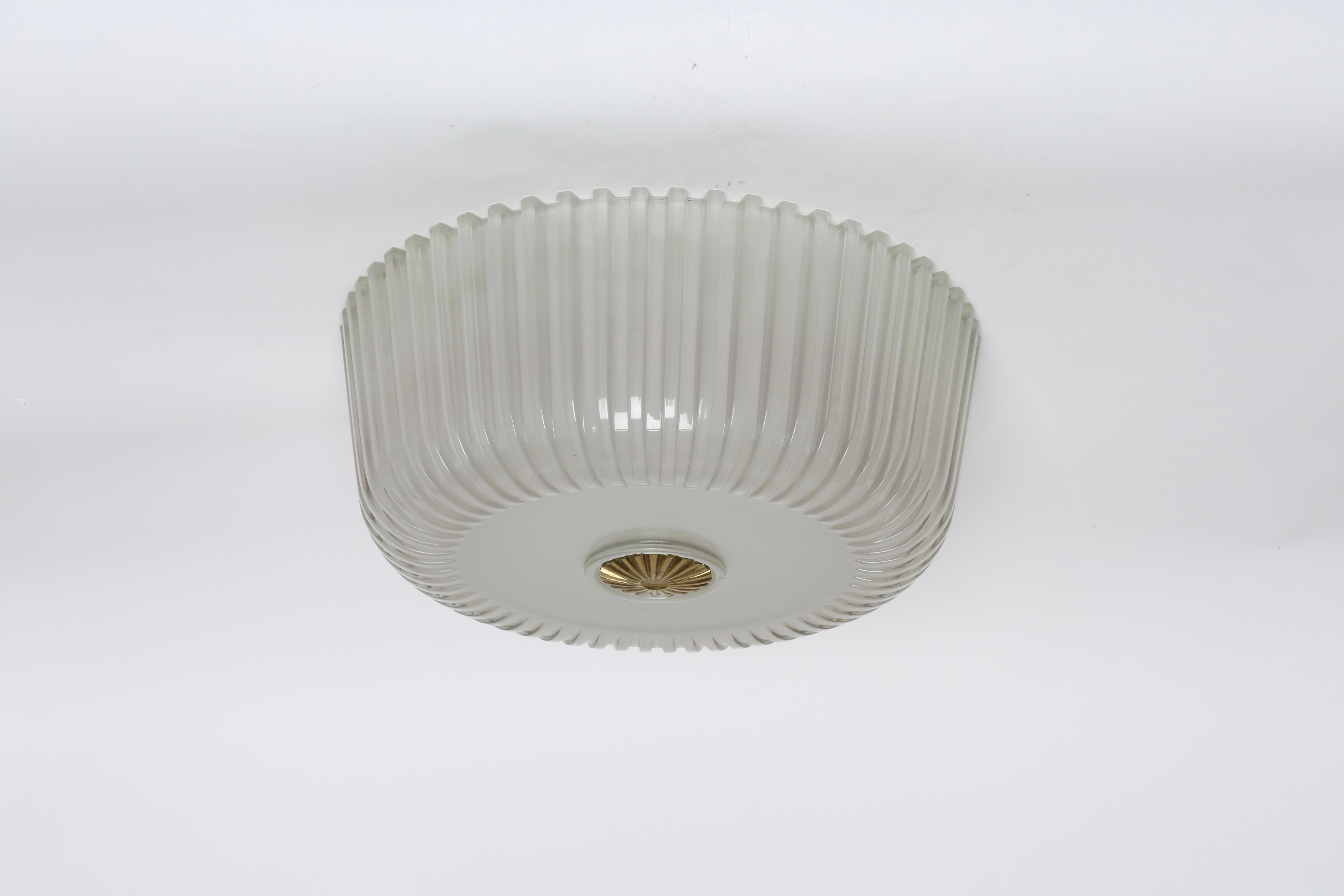 Lampe affleurante en verre de Murano par Seguso en vente 5