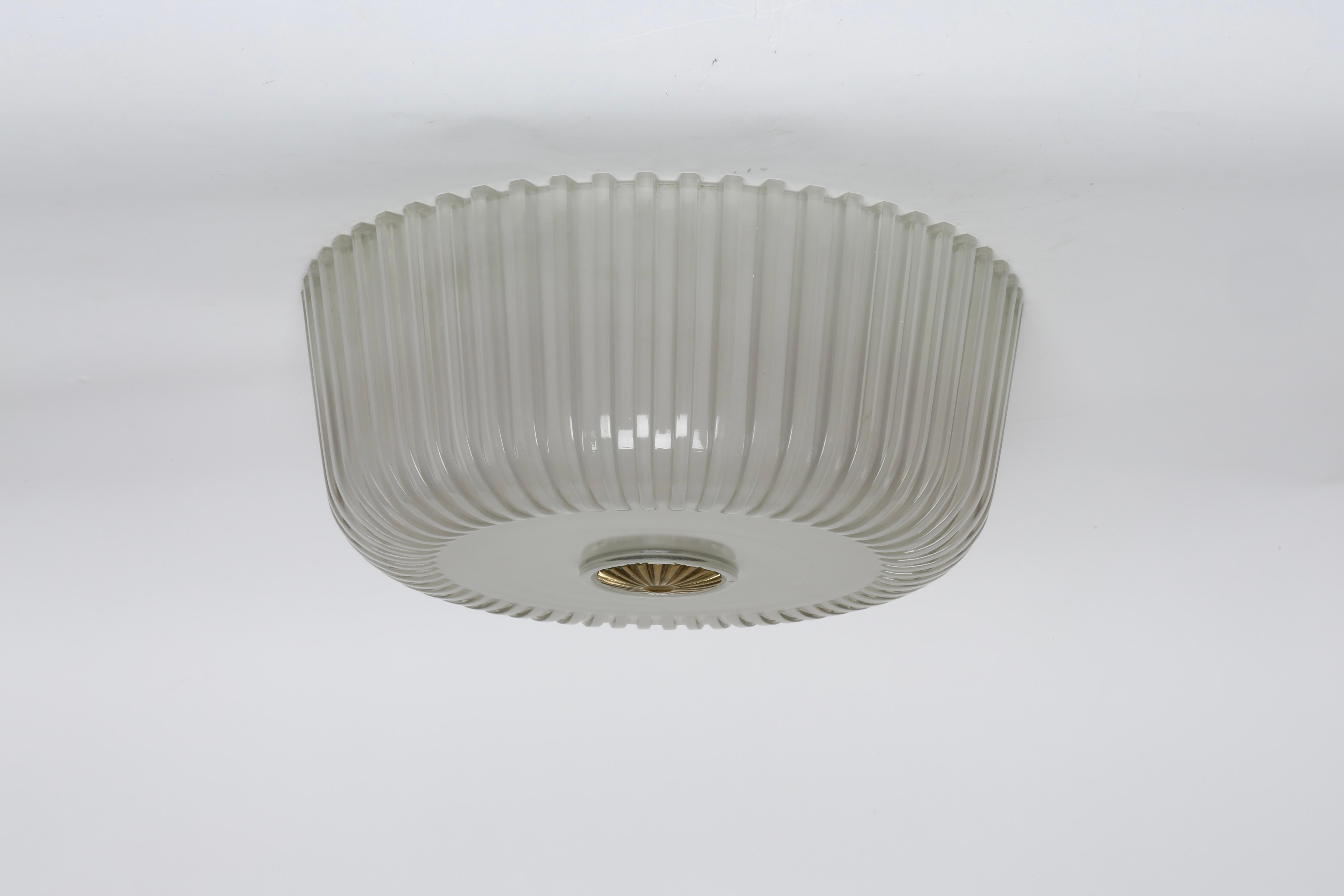 Lampe affleurante en verre de Murano par Seguso en vente 6