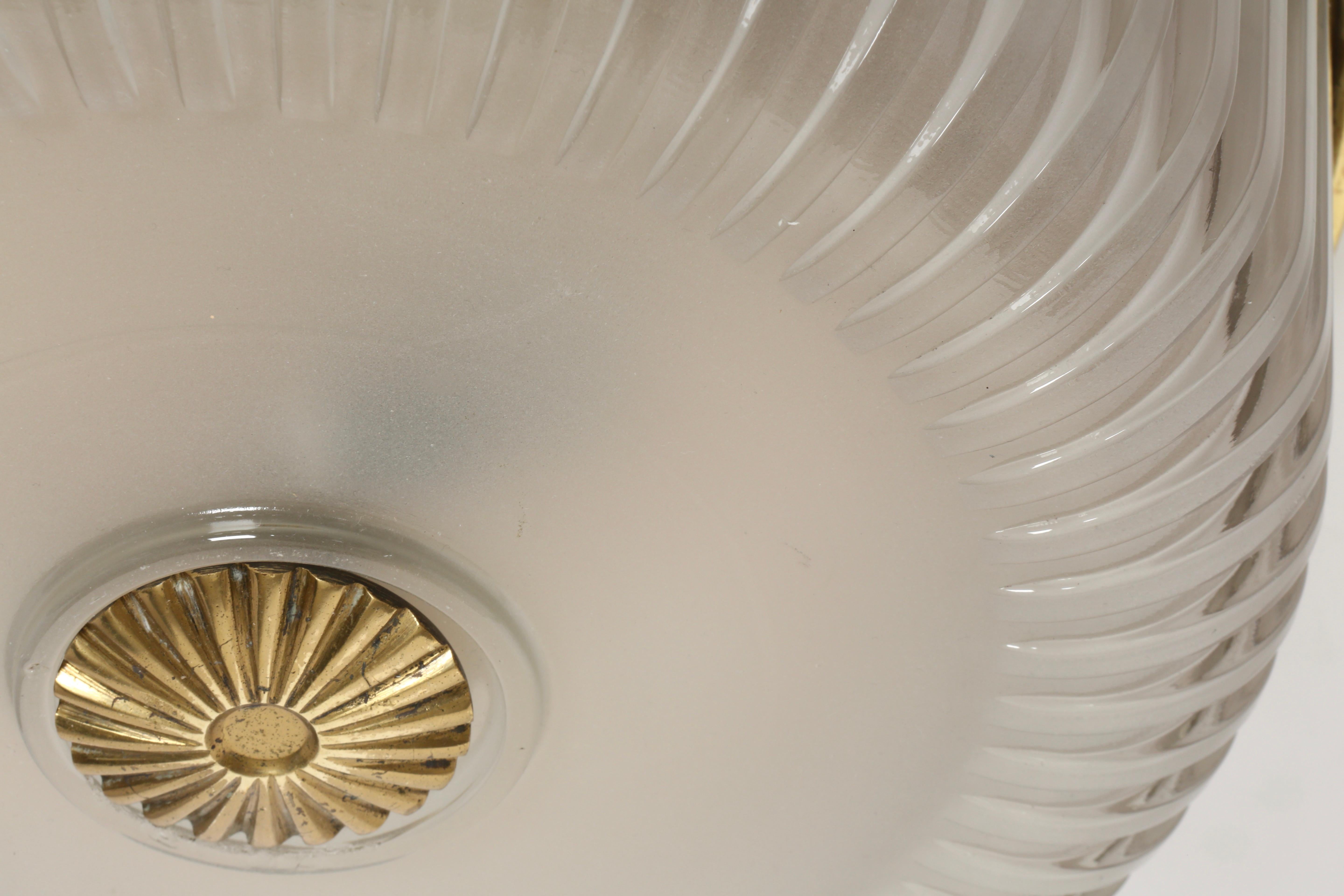 Murano Glass Flush Mount Light by Seguso 8