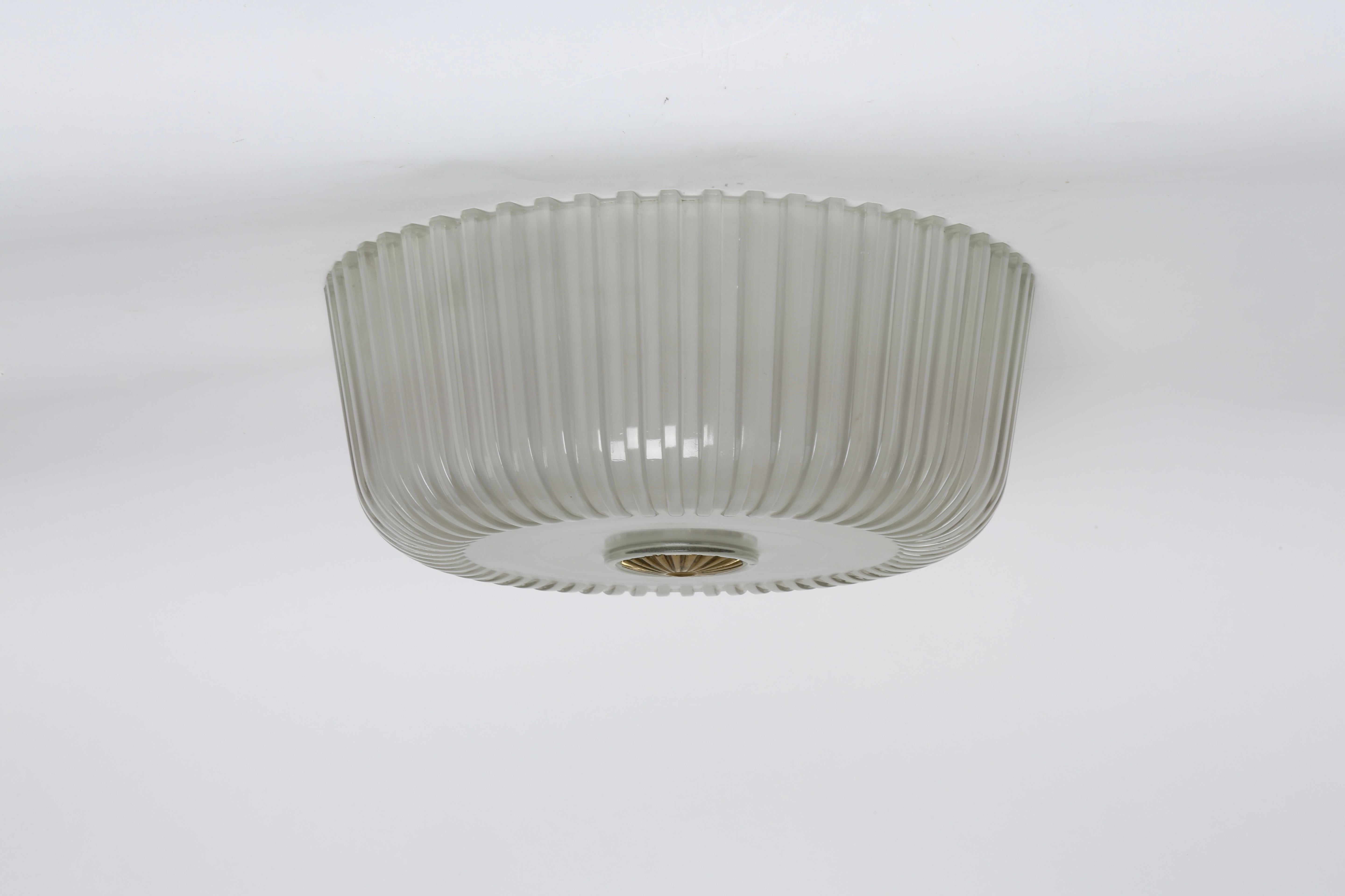 Lampe affleurante en verre de Murano par Seguso en vente 8