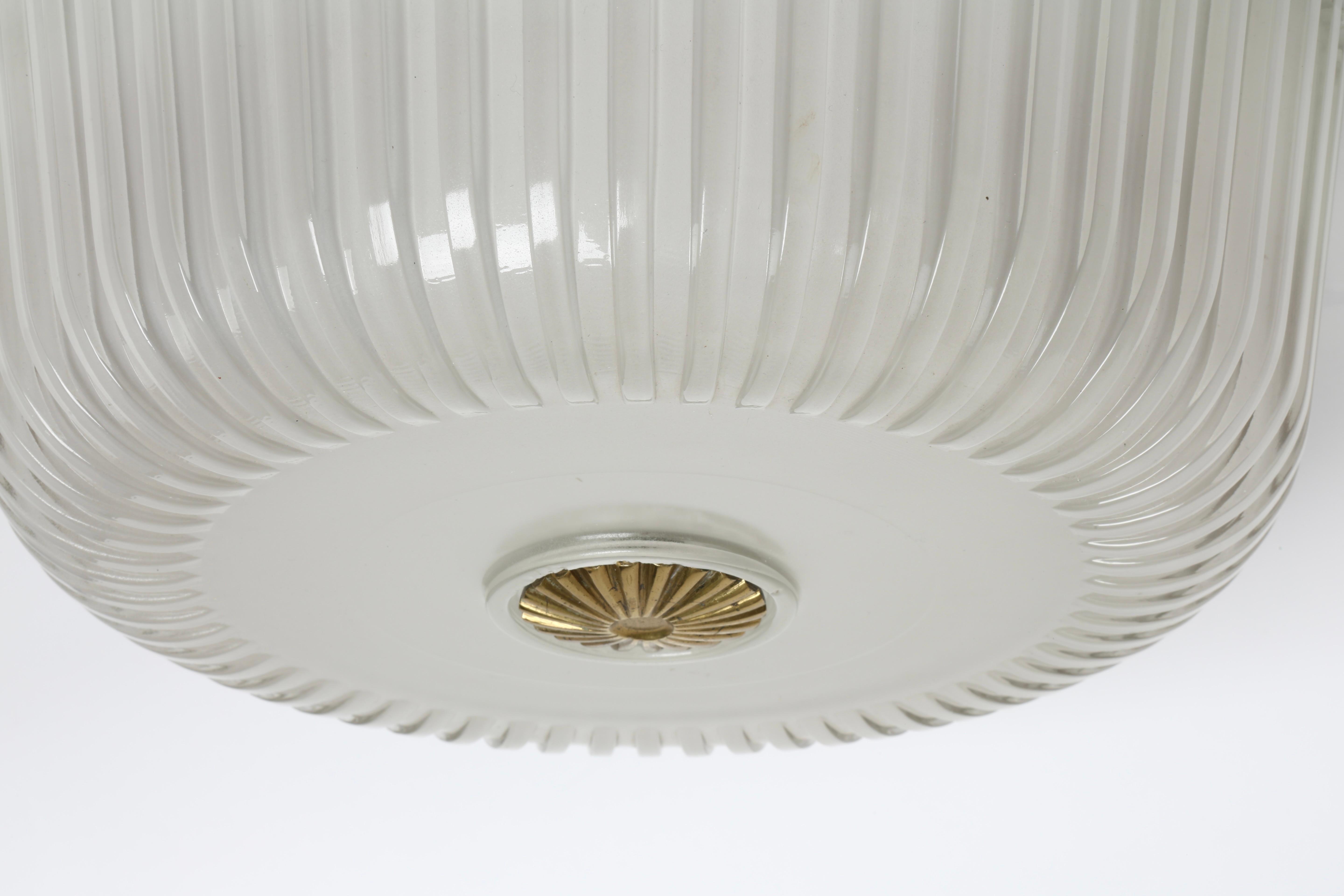italien Lampe affleurante en verre de Murano par Seguso en vente