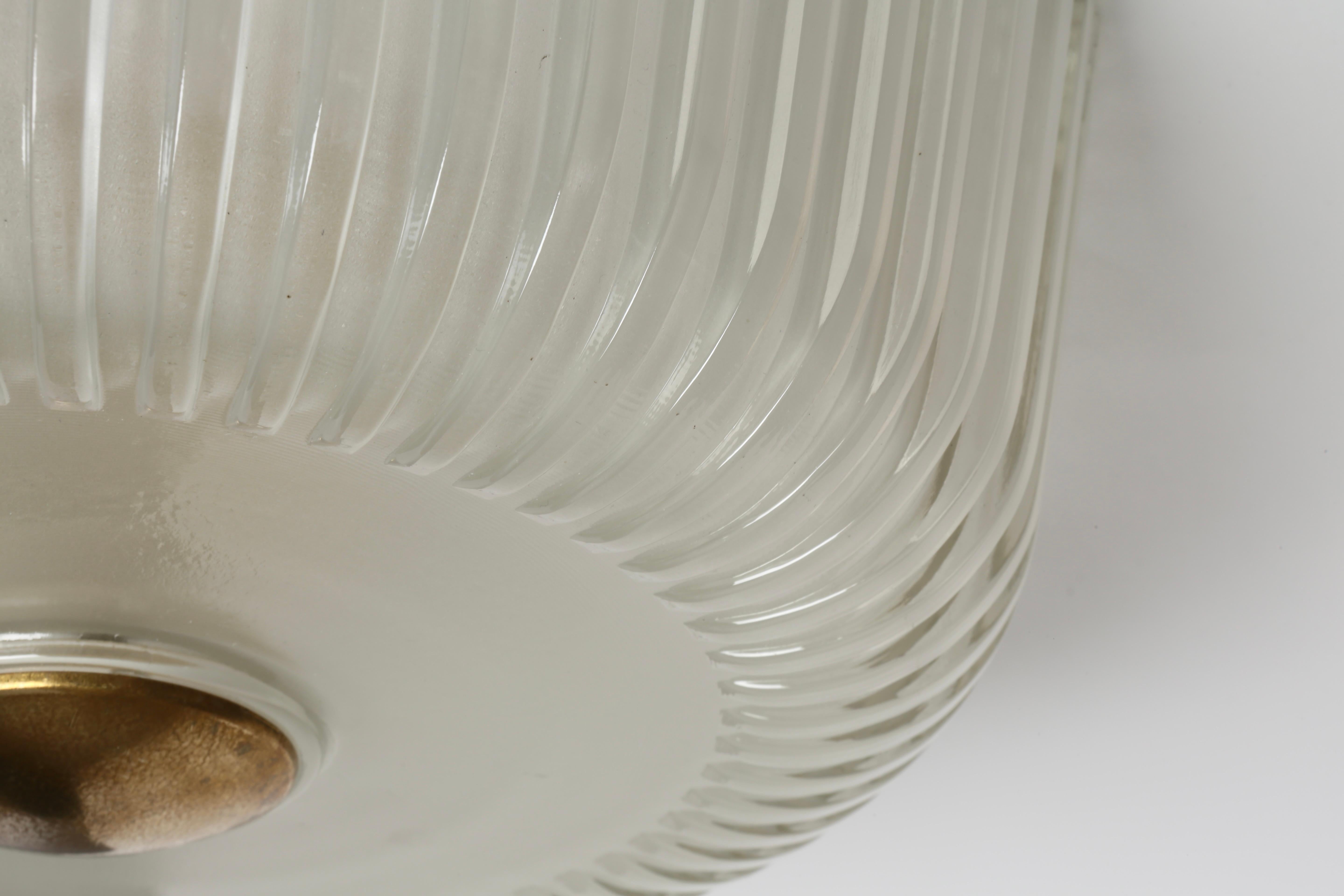 Lampe affleurante en verre de Murano par Seguso en vente 1
