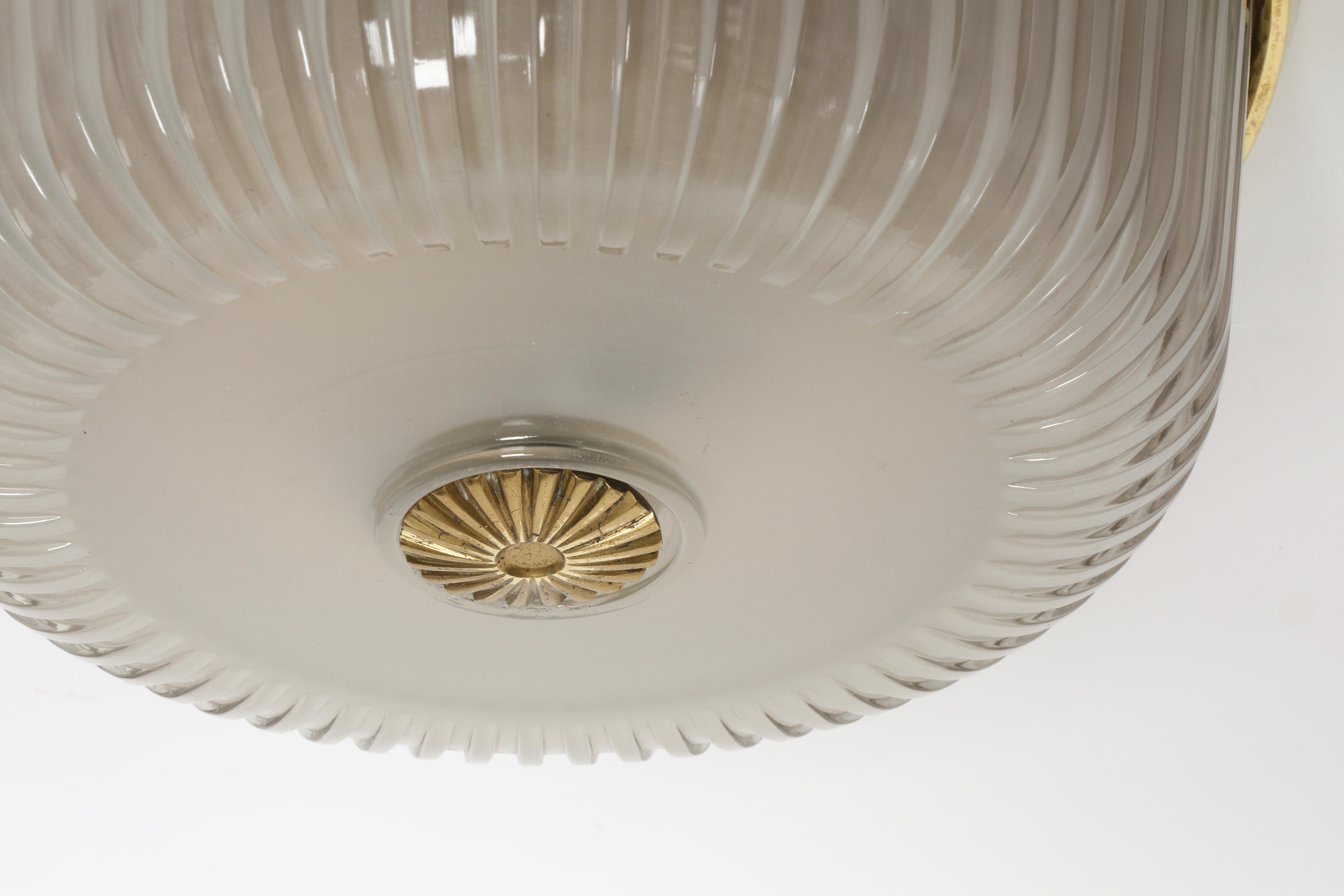 Murano Glass Flush Mount Light by Seguso 1