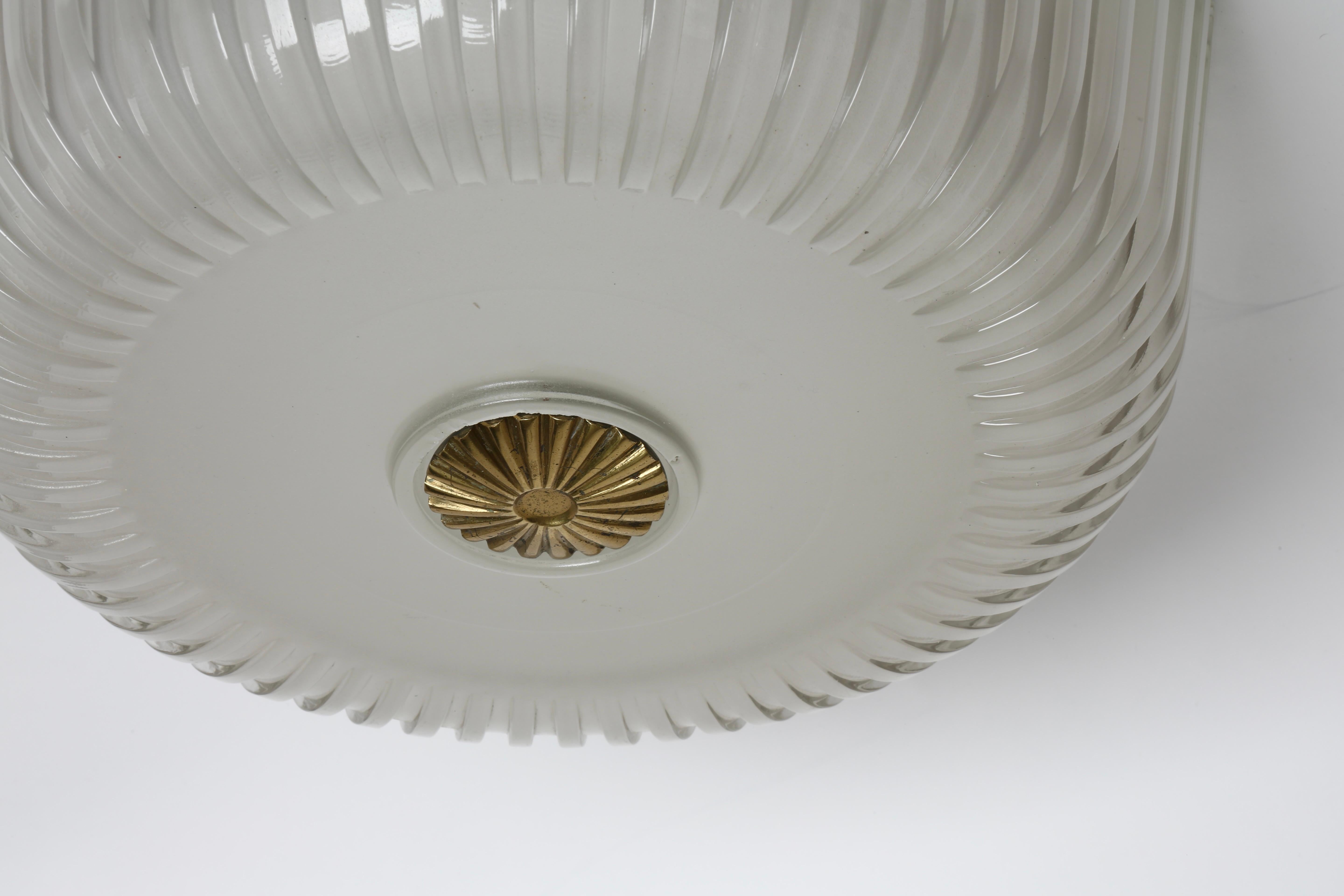 Métal Lampe à encastrer en verre de Murano par Seguso, Italie vers les années 1950 en vente