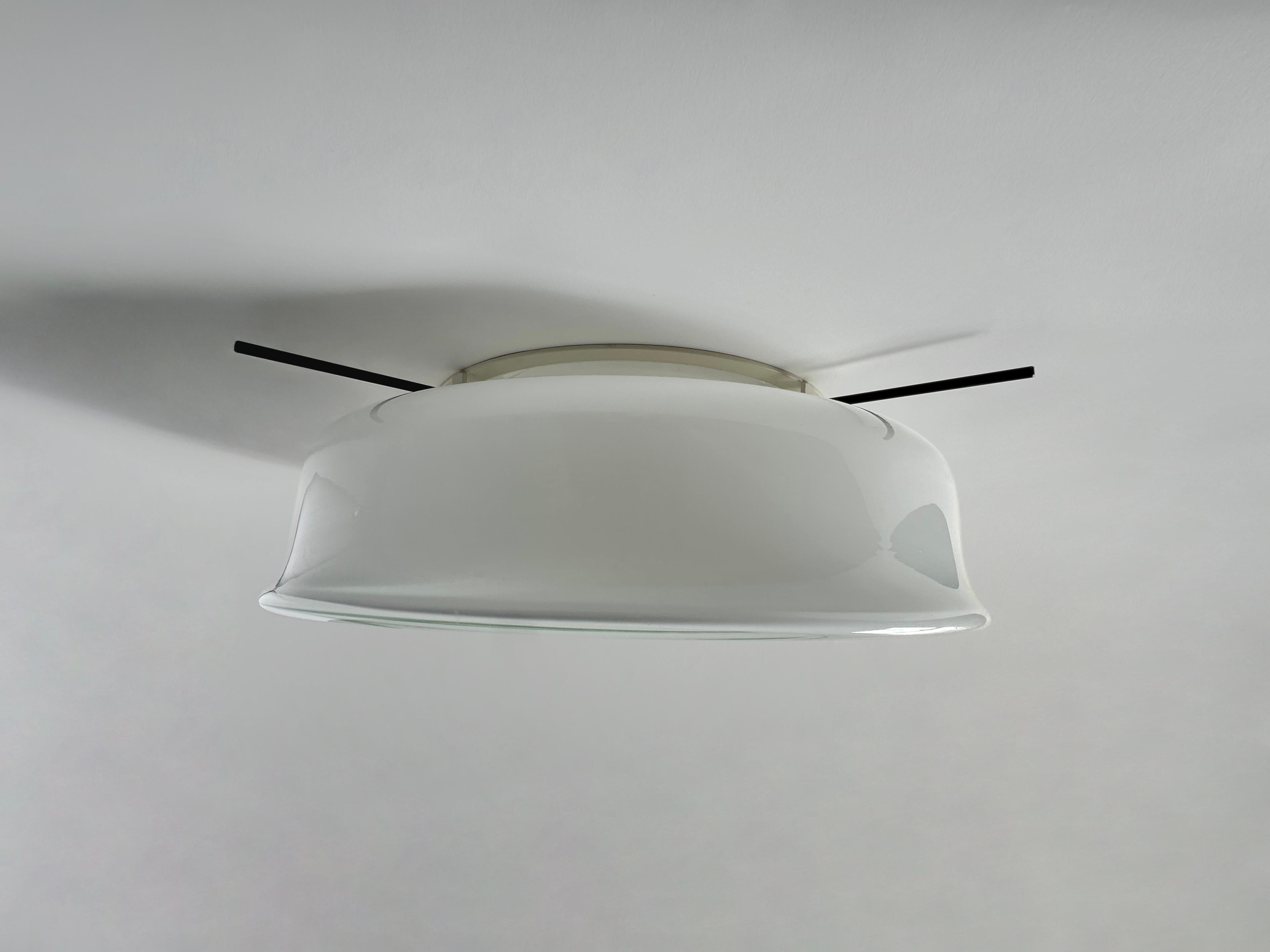 Murano Glass Flush Mount Light by Vistosi, attributed circa 1960s For Sale 5
