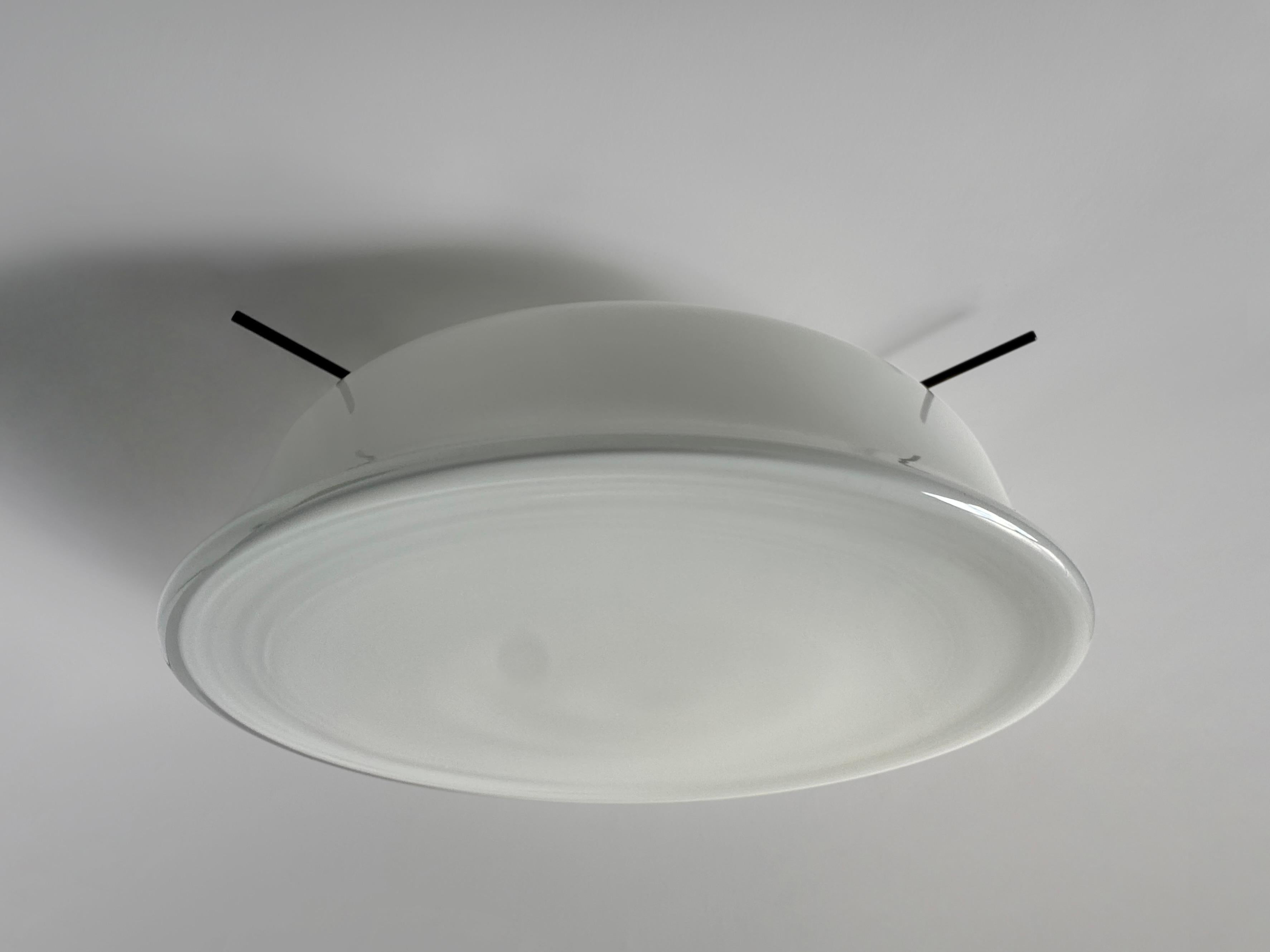 Italian Murano Glass Flush Mount Light by Vistosi, attributed circa 1960s For Sale