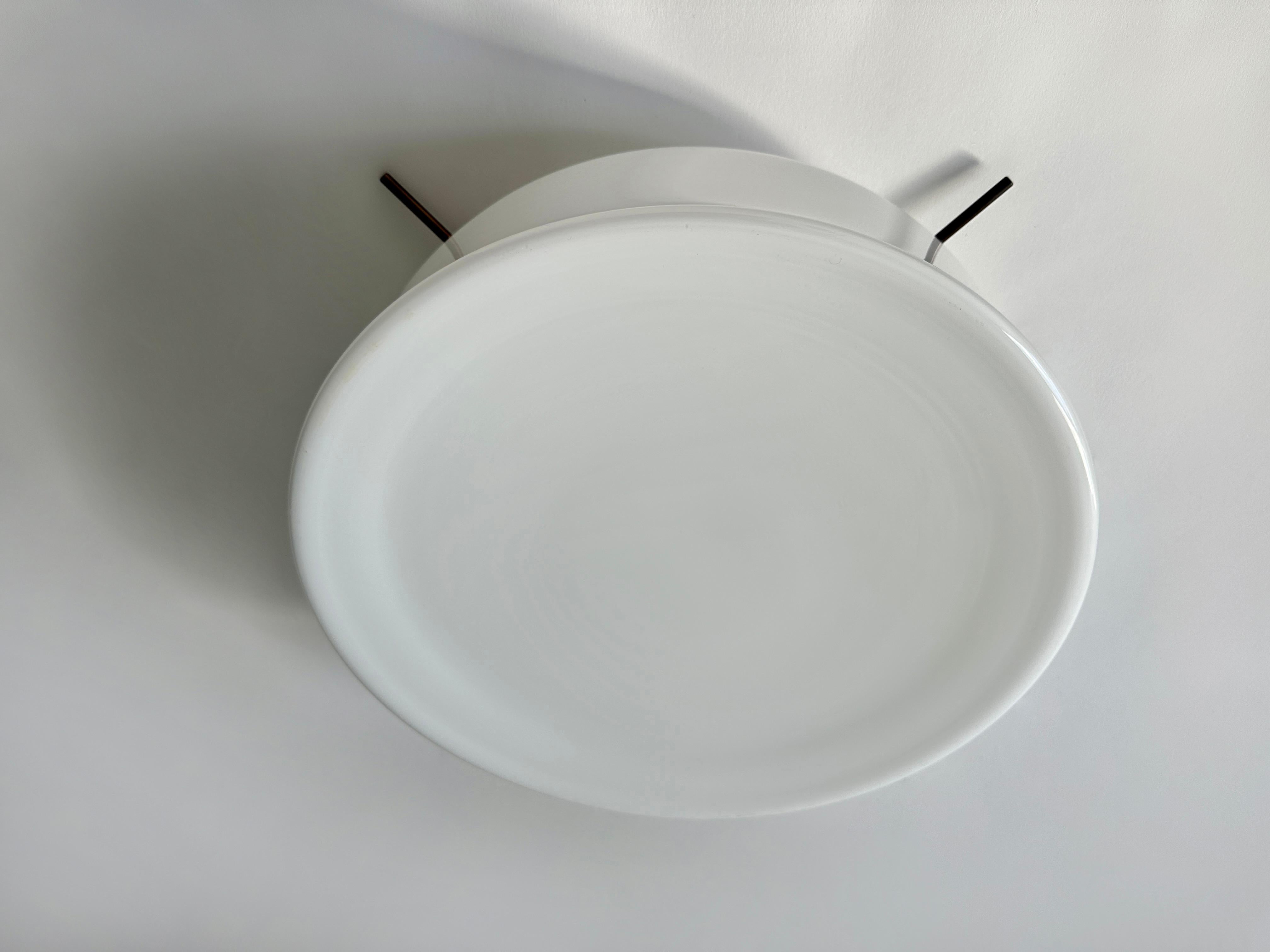 Murano Glass Flush Mount Light by Vistosi, attributed circa 1960s In Good Condition For Sale In Brooklyn, NY