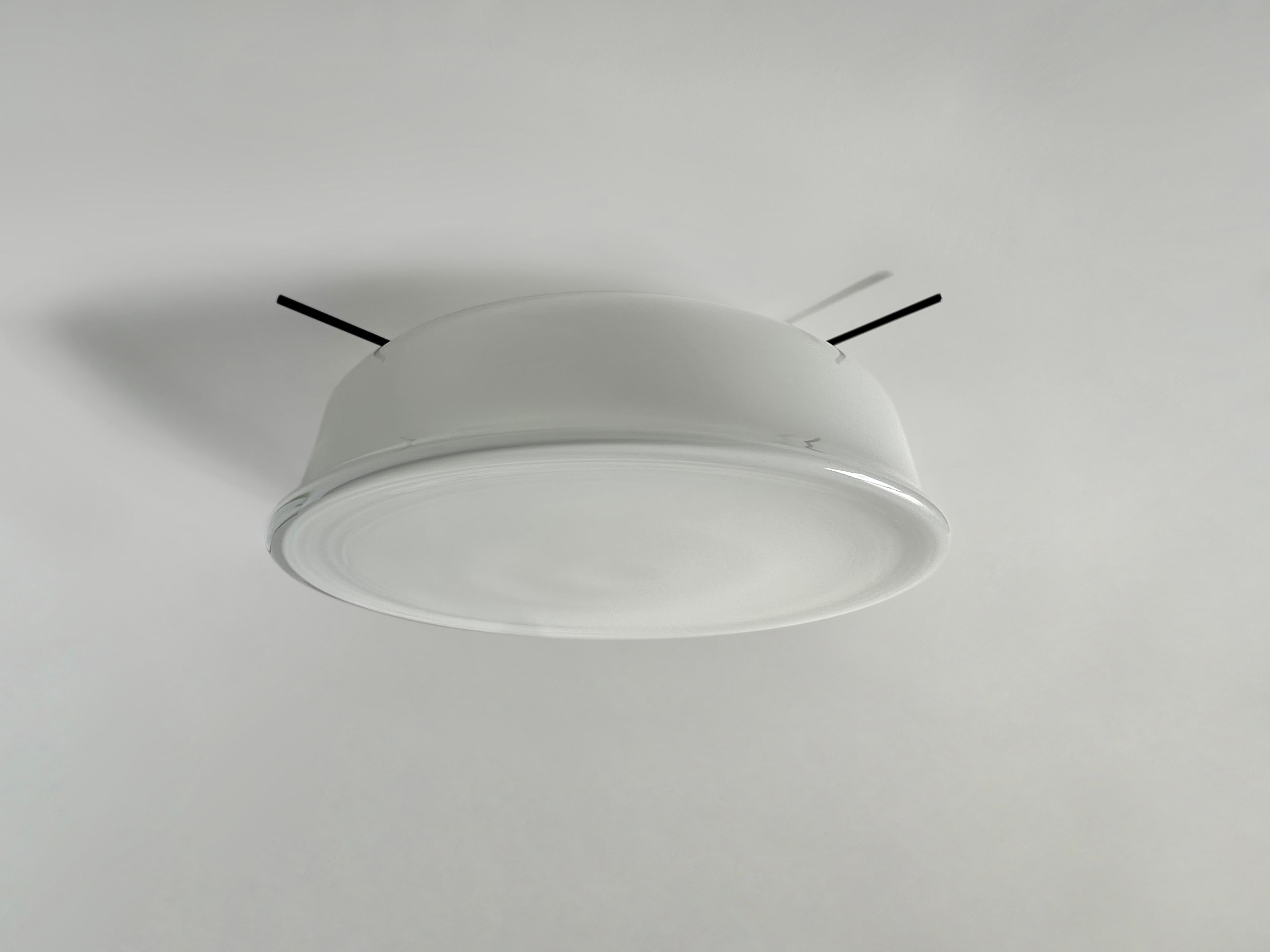 Murano Glass Flush Mount Light by Vistosi, attributed circa 1960s For Sale 1
