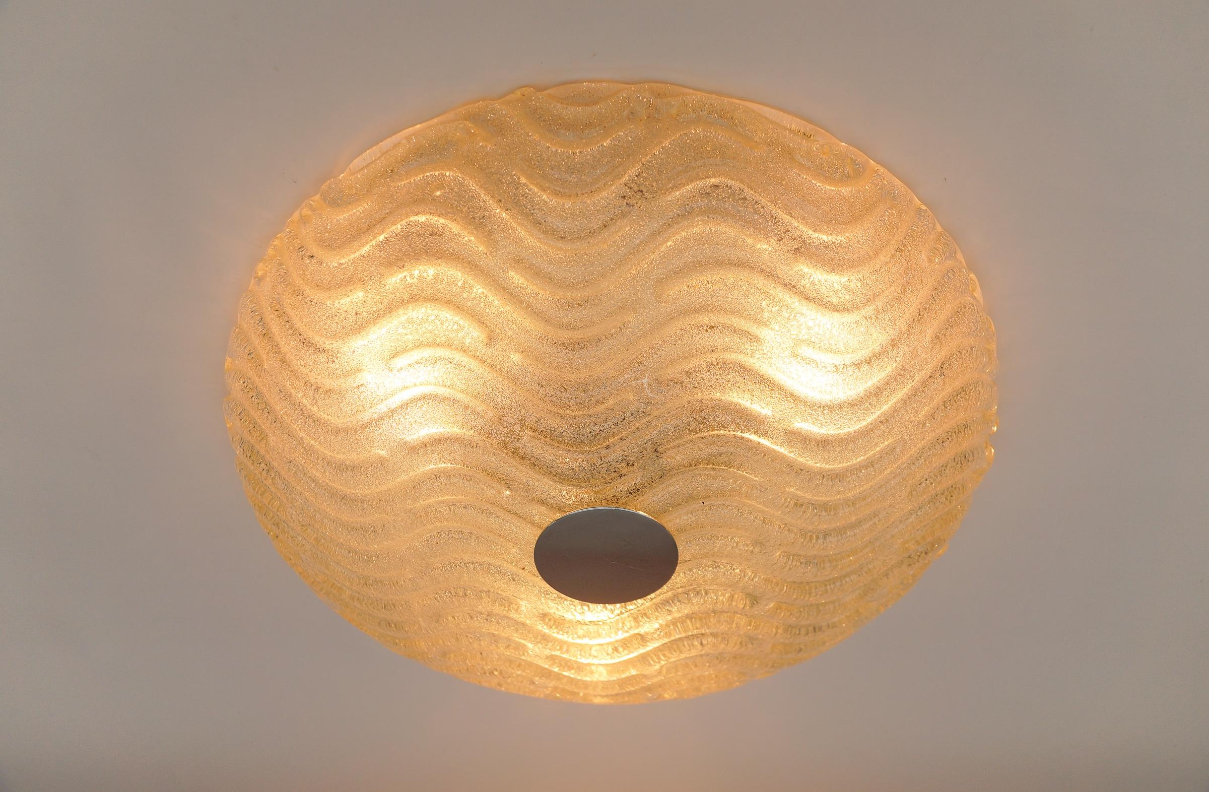 Murano Glass Flush Mount Light 