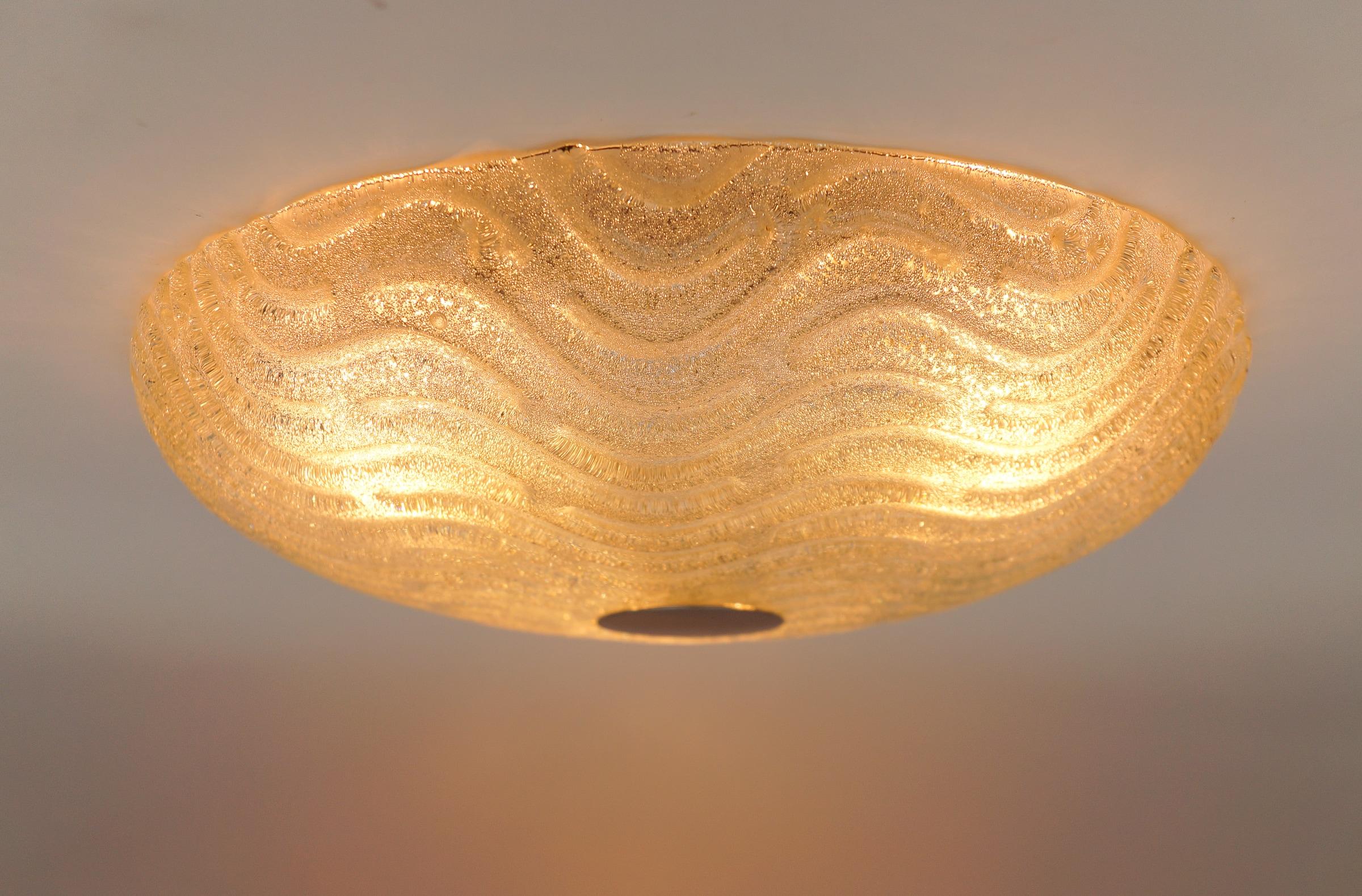 Murano Glass Flush Mount Light 