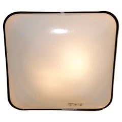 Lámpara empotrada o de pared de cristal de Murano para Leucos, años 60, Italia