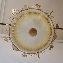 Murano Glass Flush Mount or Wall Lamp, Italy, 1950s