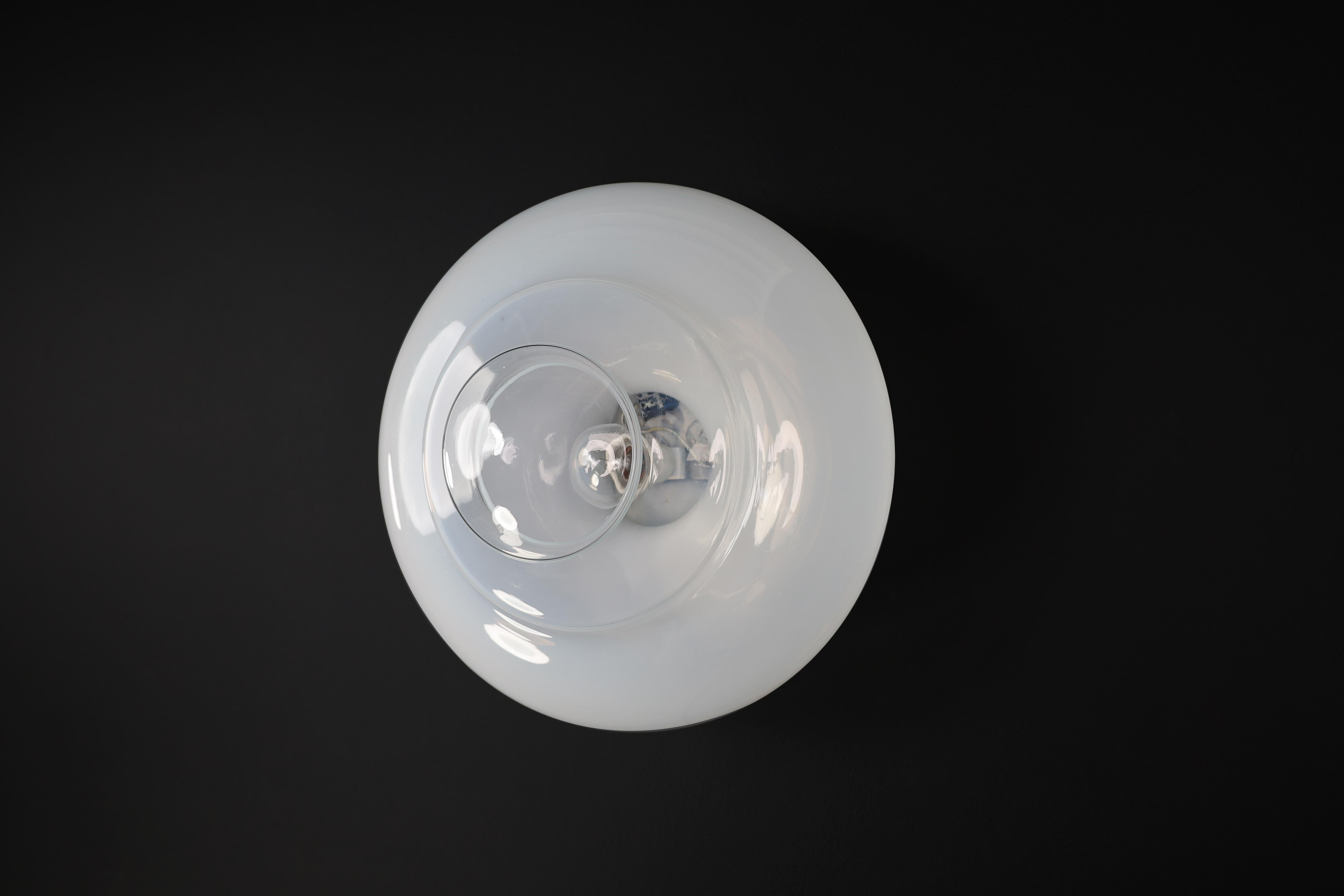 Empotrable o aplique de cristal de Murano soplado a mano, Italia, años 60 en venta 3