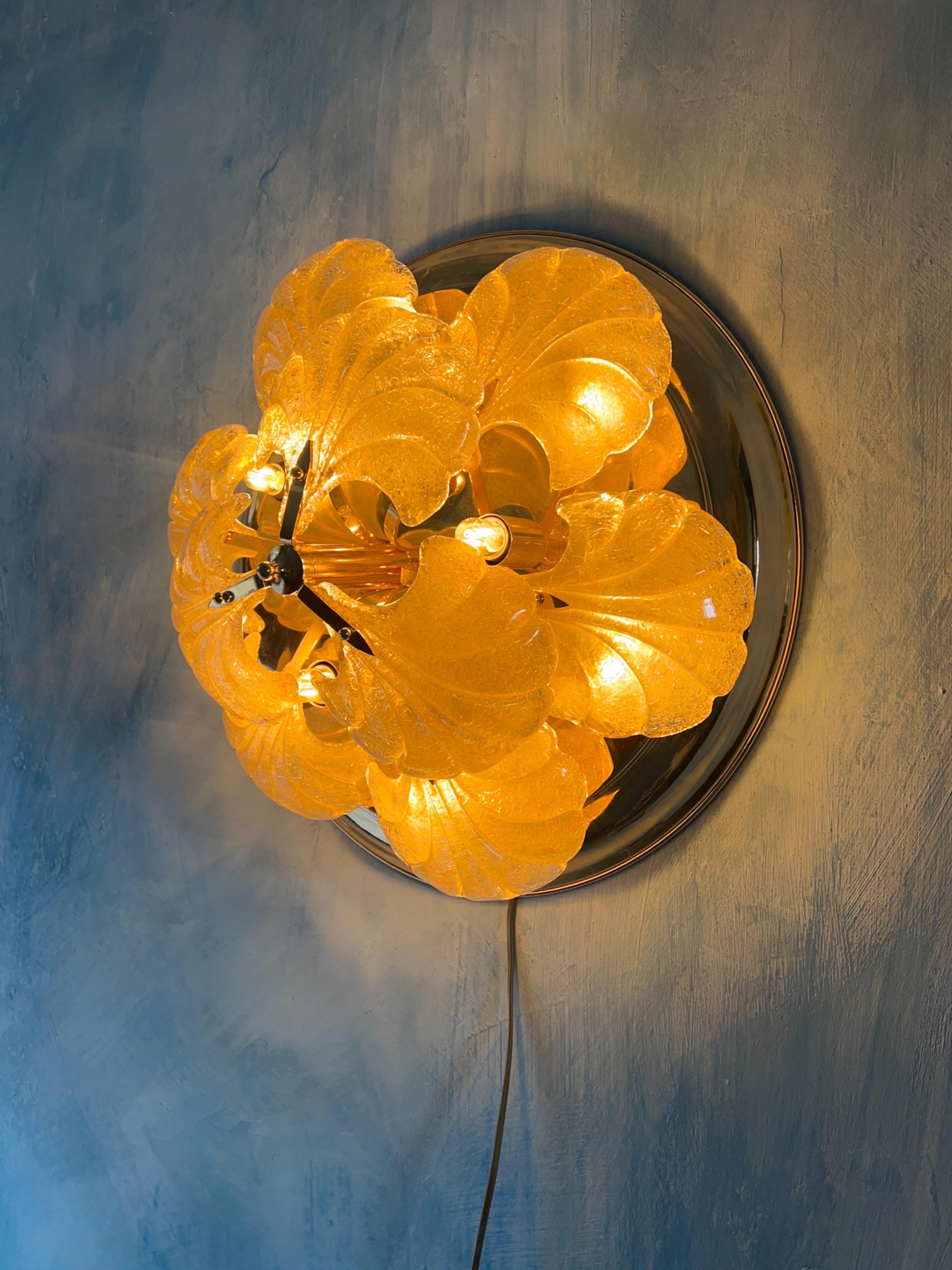 Lampe murale ou encastrée en verre de Murano Modernité du milieu du siècle, Italie, années 1980 en vente 3