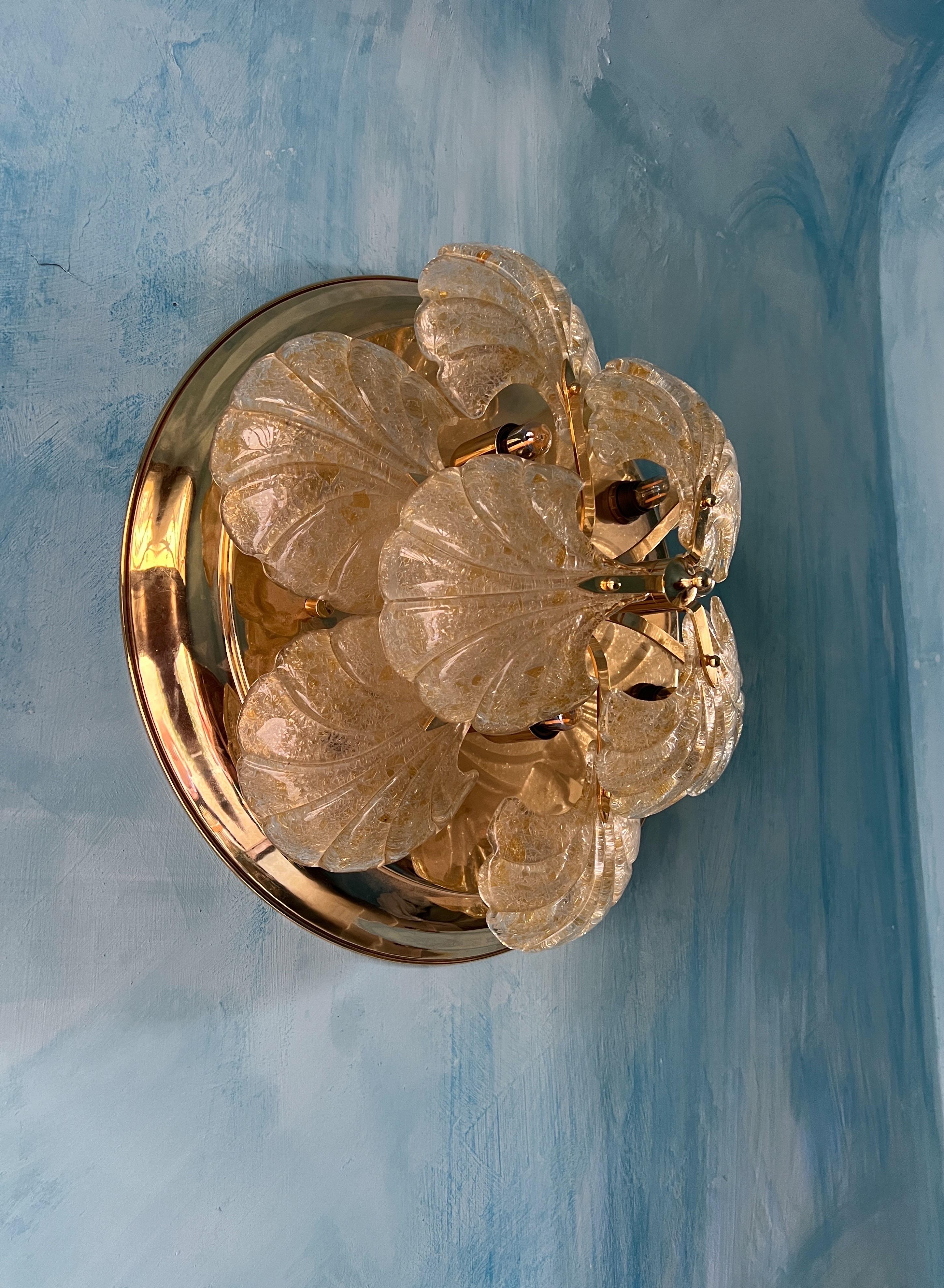 Lampe murale ou encastrée en verre de Murano Modernité du milieu du siècle, Italie, années 1980 en vente 4