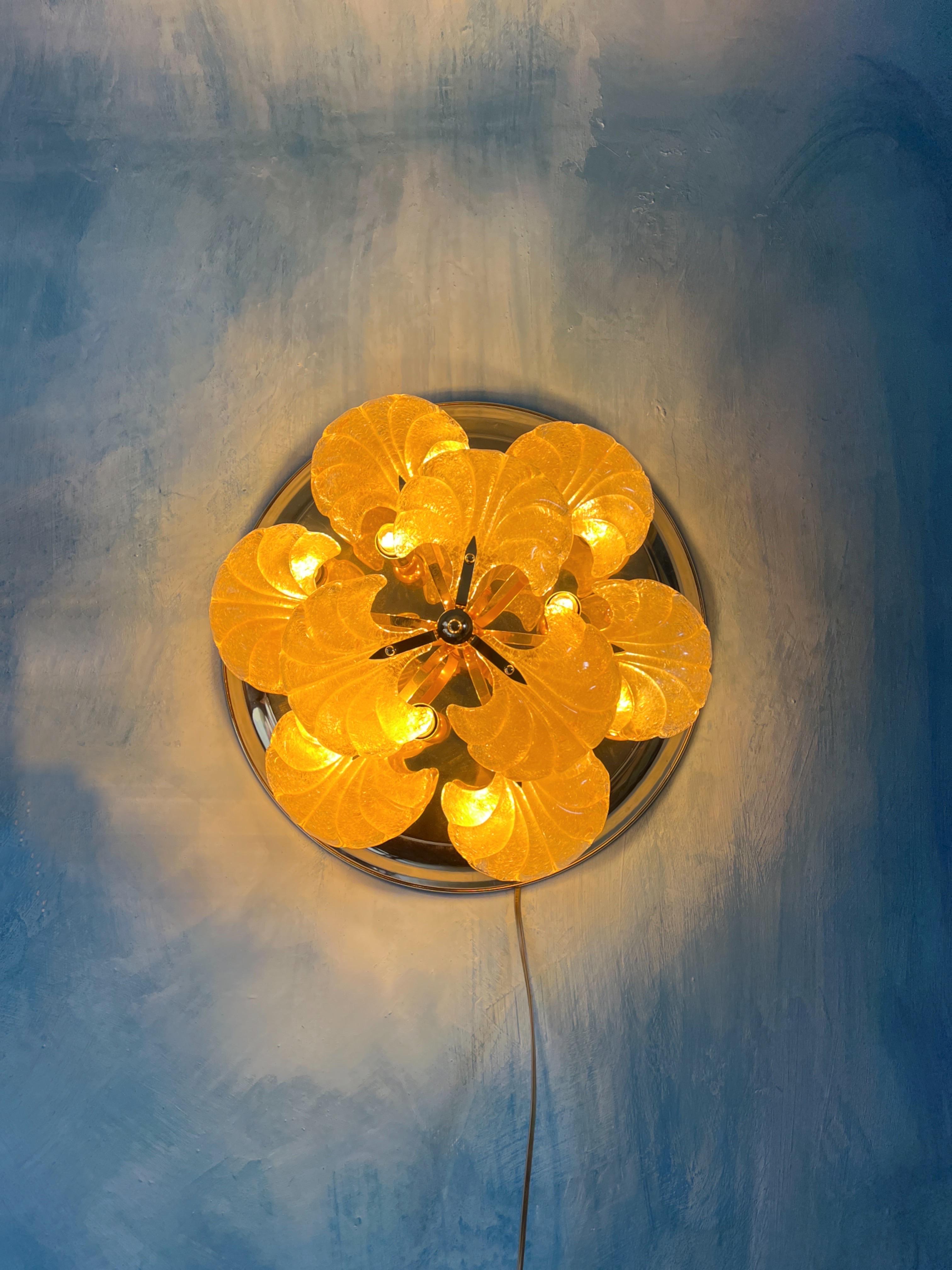 Lampe murale ou encastrée en verre de Murano Modernité du milieu du siècle, Italie, années 1980 en vente 6