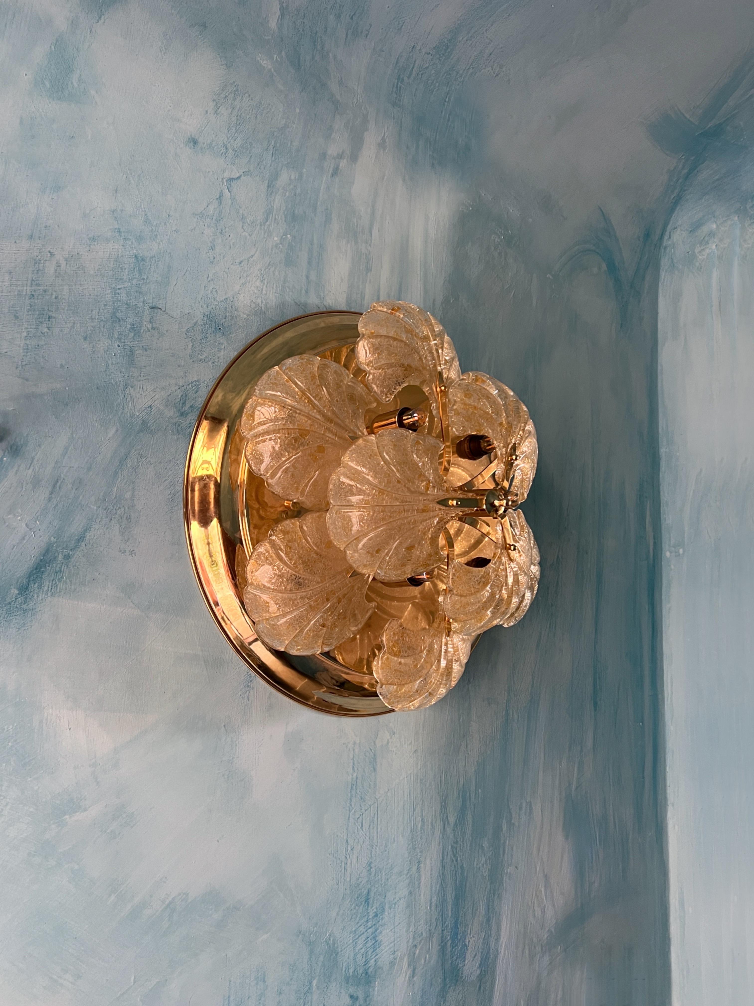 Lampe murale ou encastrée en verre de Murano Modernité du milieu du siècle, Italie, années 1980 en vente 7