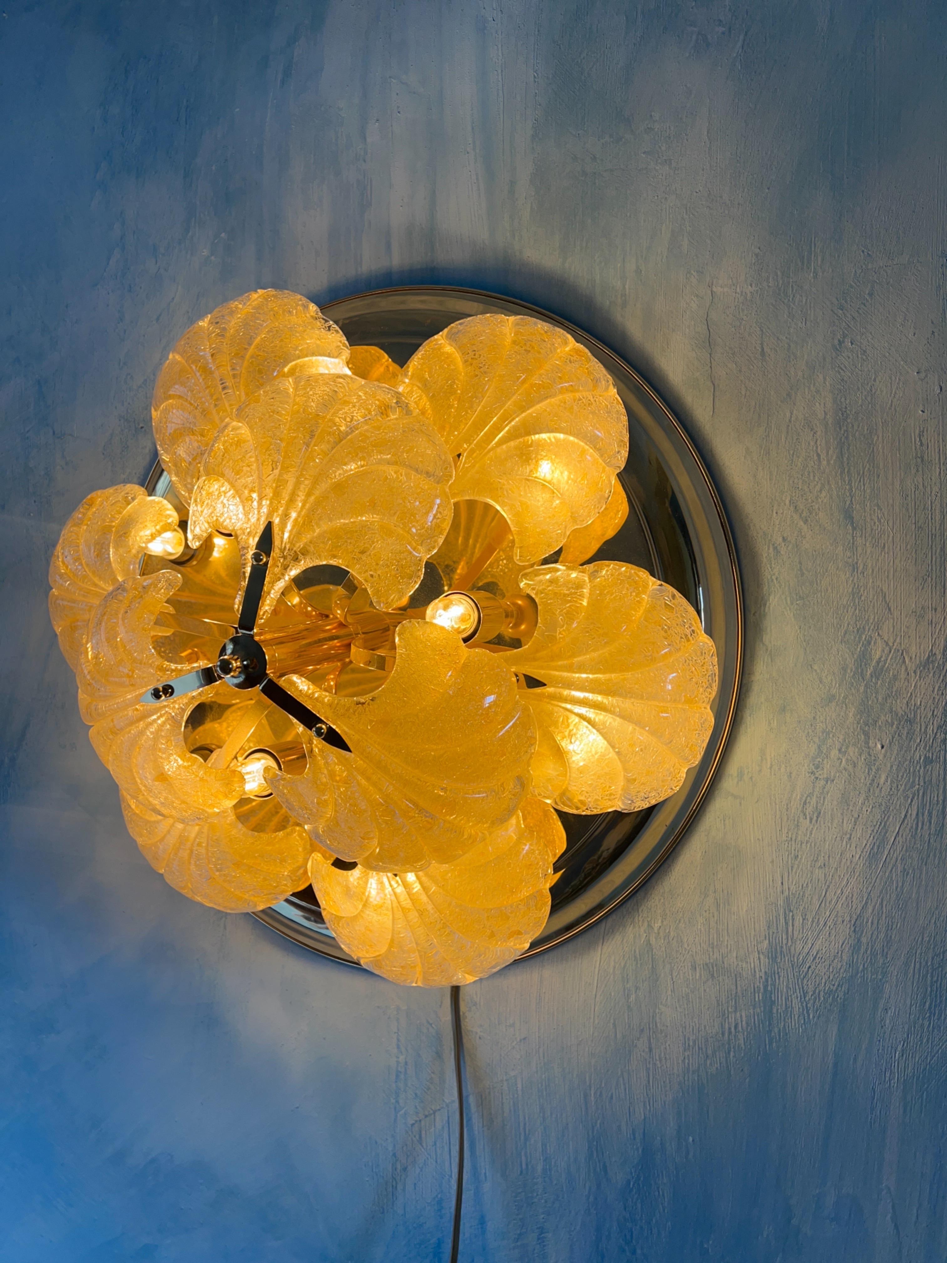 Lampe murale ou encastrée en verre de Murano Modernité du milieu du siècle, Italie, années 1980 en vente 11
