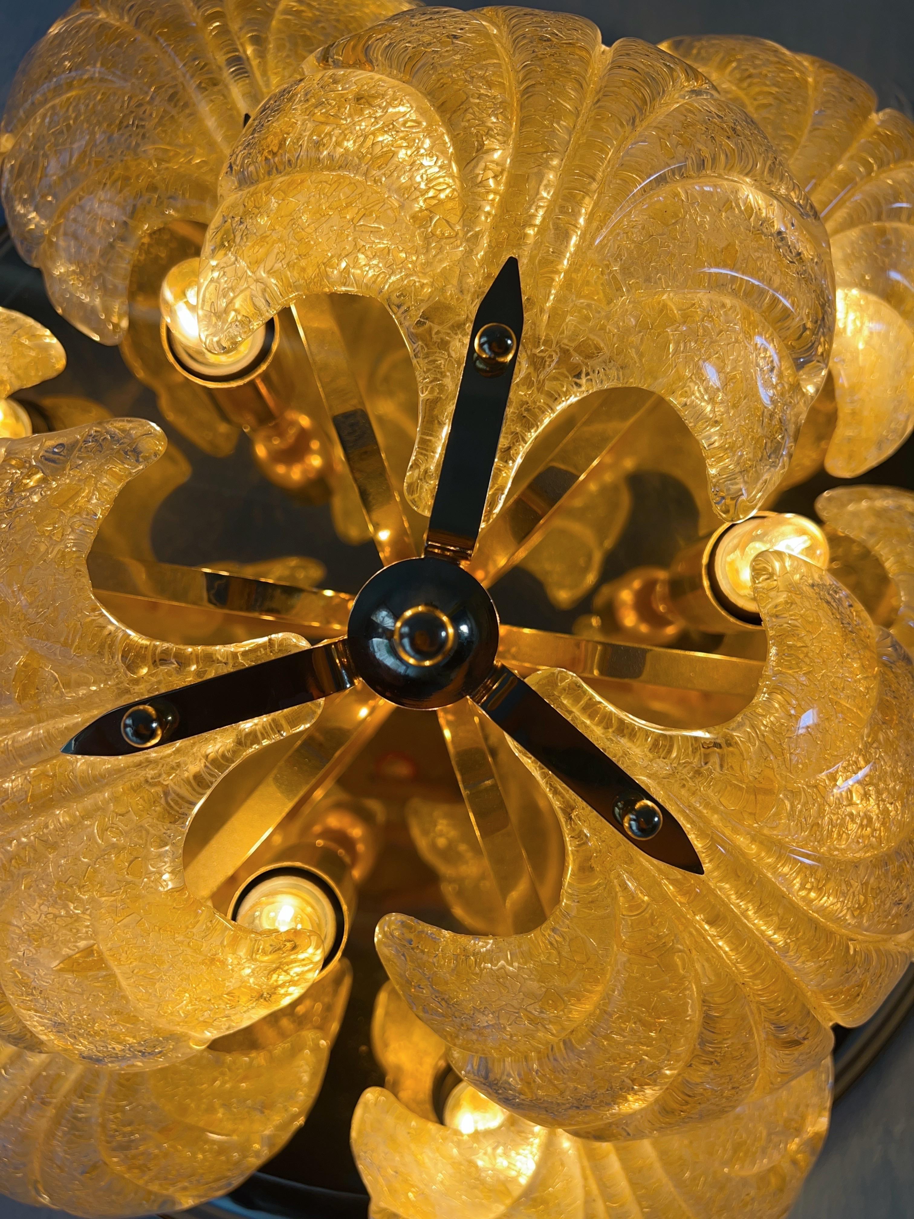 Lampe murale ou encastrée en verre de Murano Modernité du milieu du siècle, Italie, années 1980 en vente 12