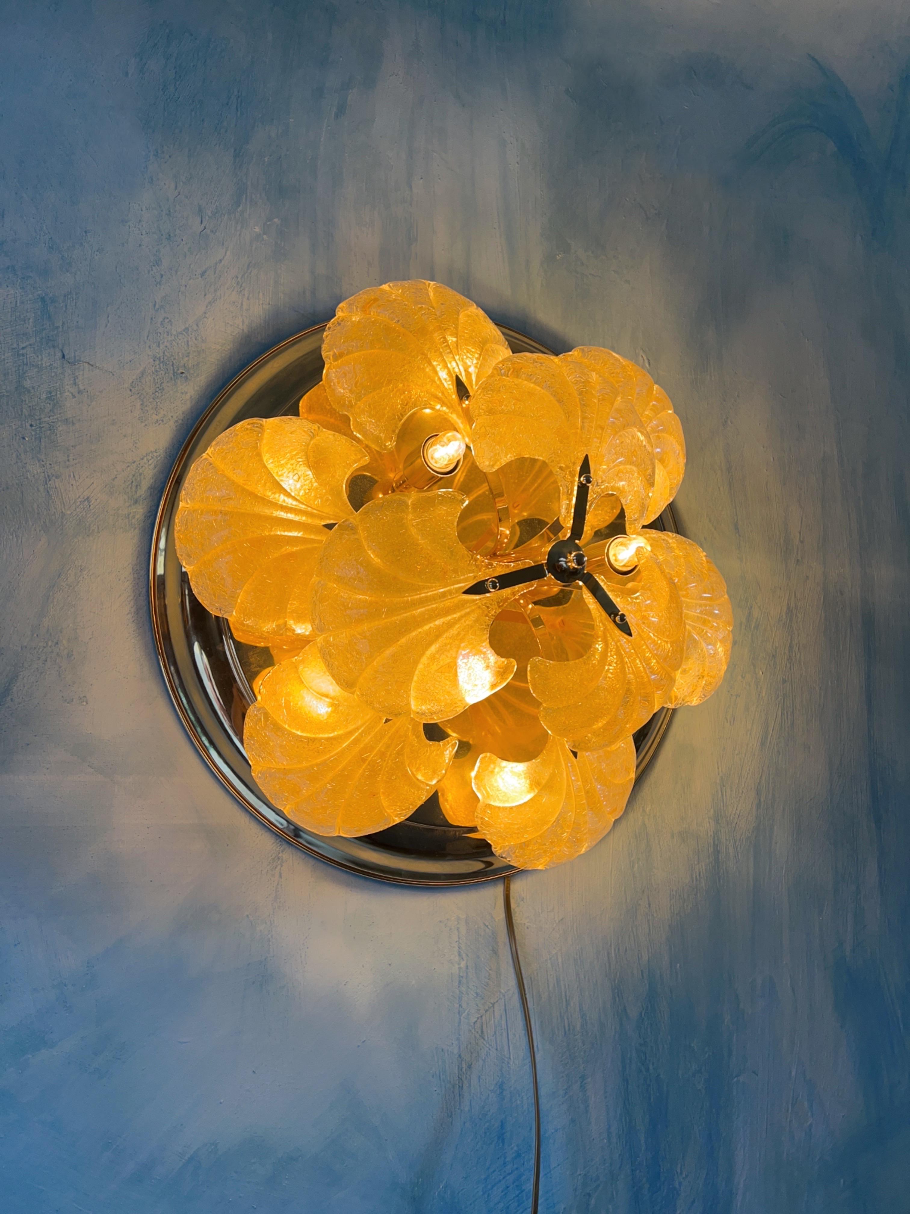 Lampe murale ou encastrée en verre de Murano Modernité du milieu du siècle, Italie, années 1980 en vente 13