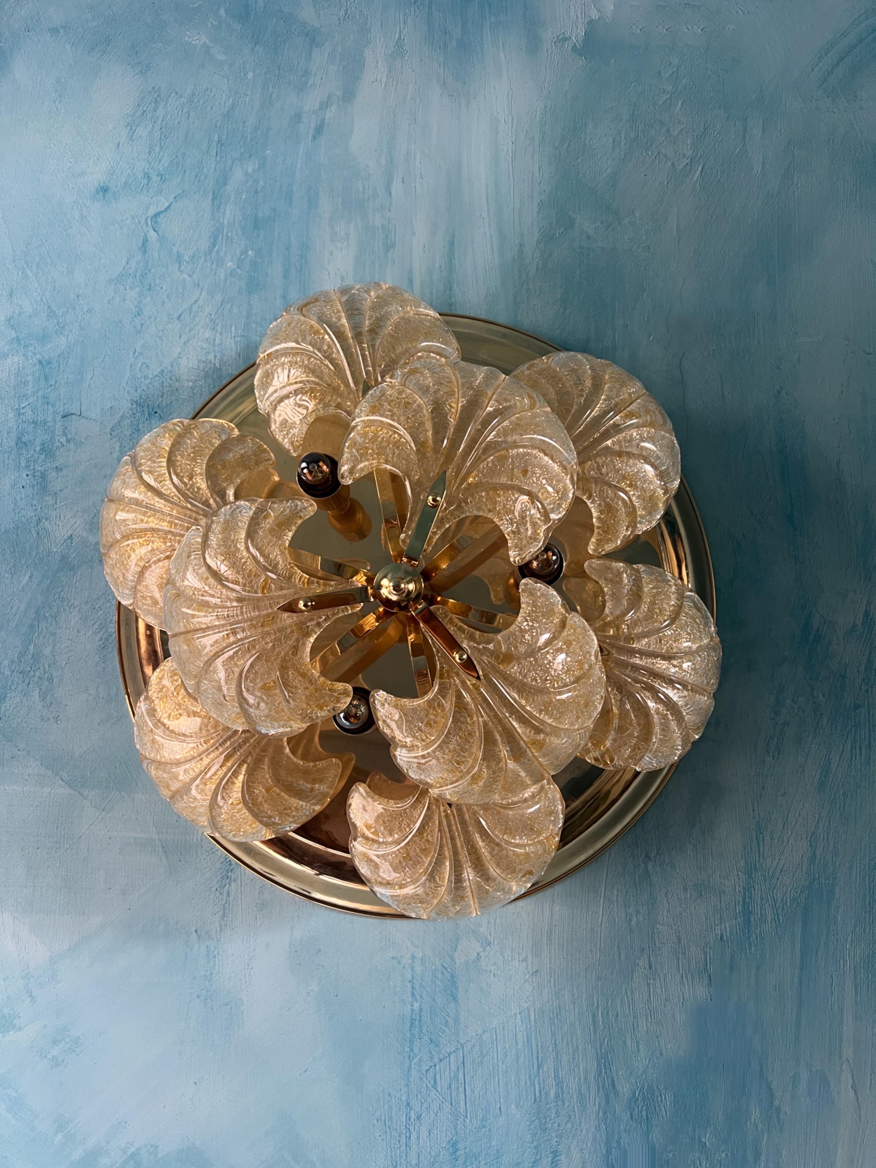 Mid-Century Modern Lampe murale ou encastrée en verre de Murano Modernité du milieu du siècle, Italie, années 1980 en vente