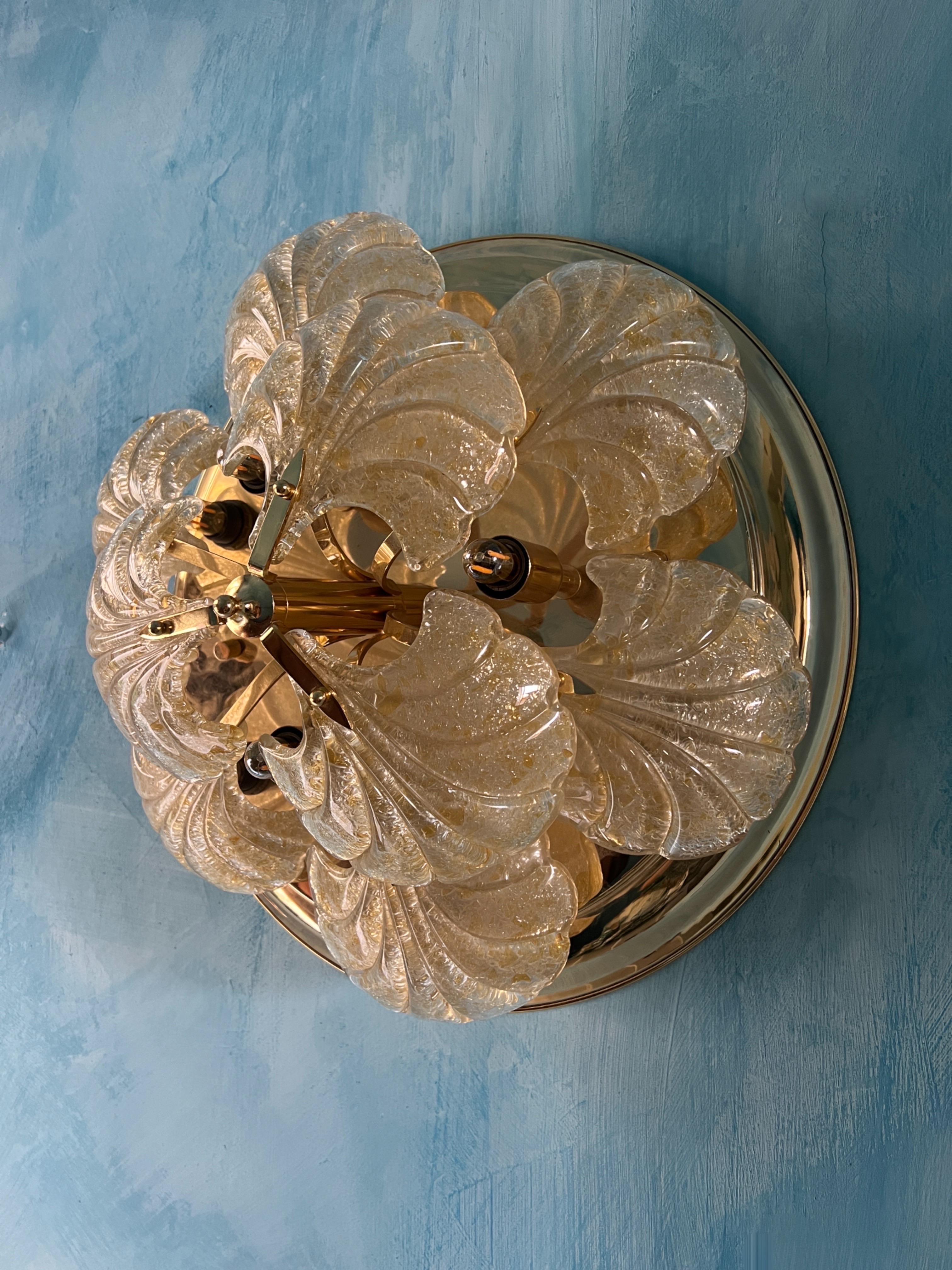Lampe murale ou encastrée en verre de Murano Modernité du milieu du siècle, Italie, années 1980 Bon état - En vente à Palermo, PA