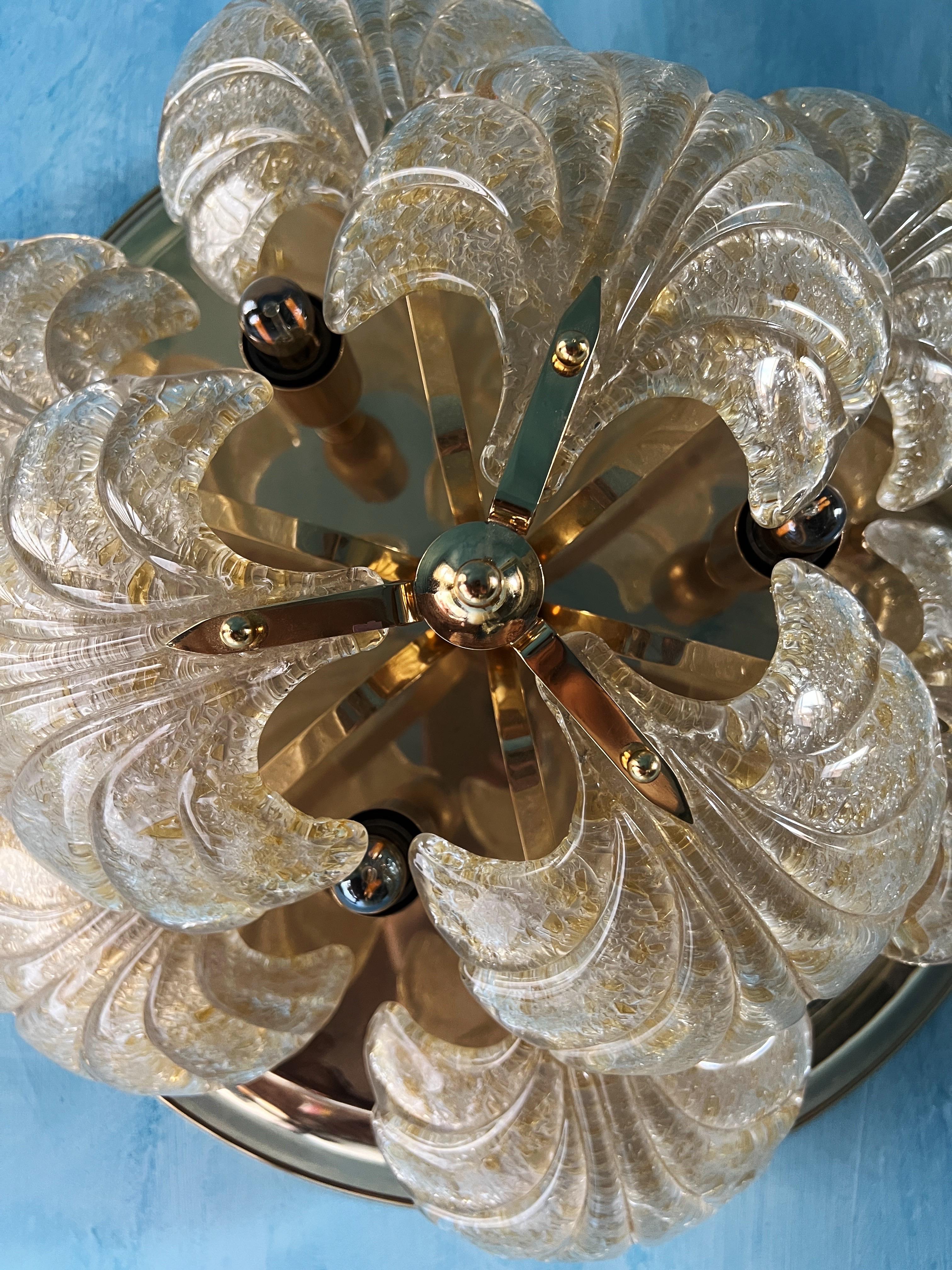 Métal Lampe murale ou encastrée en verre de Murano Modernité du milieu du siècle, Italie, années 1980 en vente