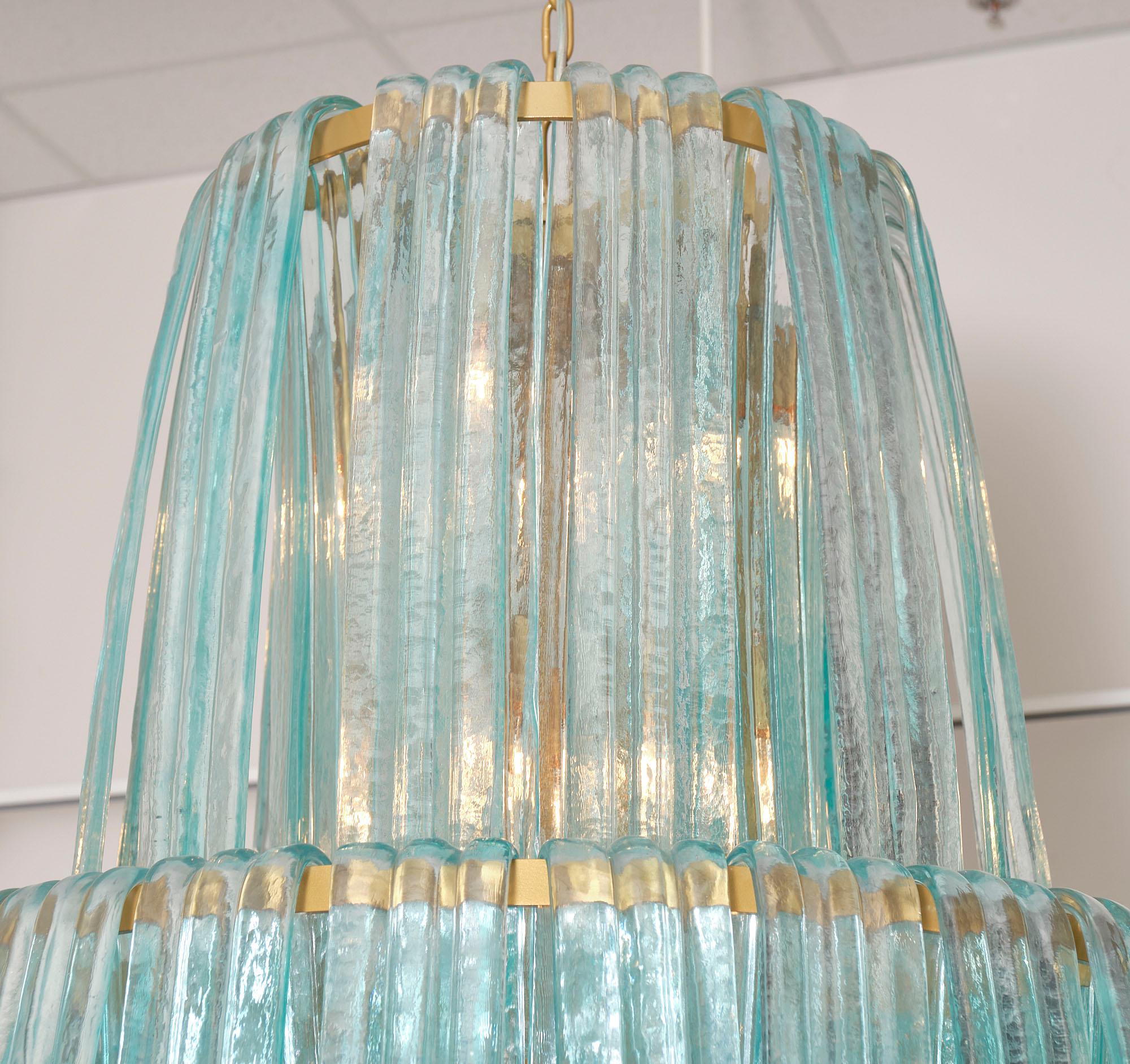 Mid-Century Modern Murano Glass “Forcine” Chandelier For Sale