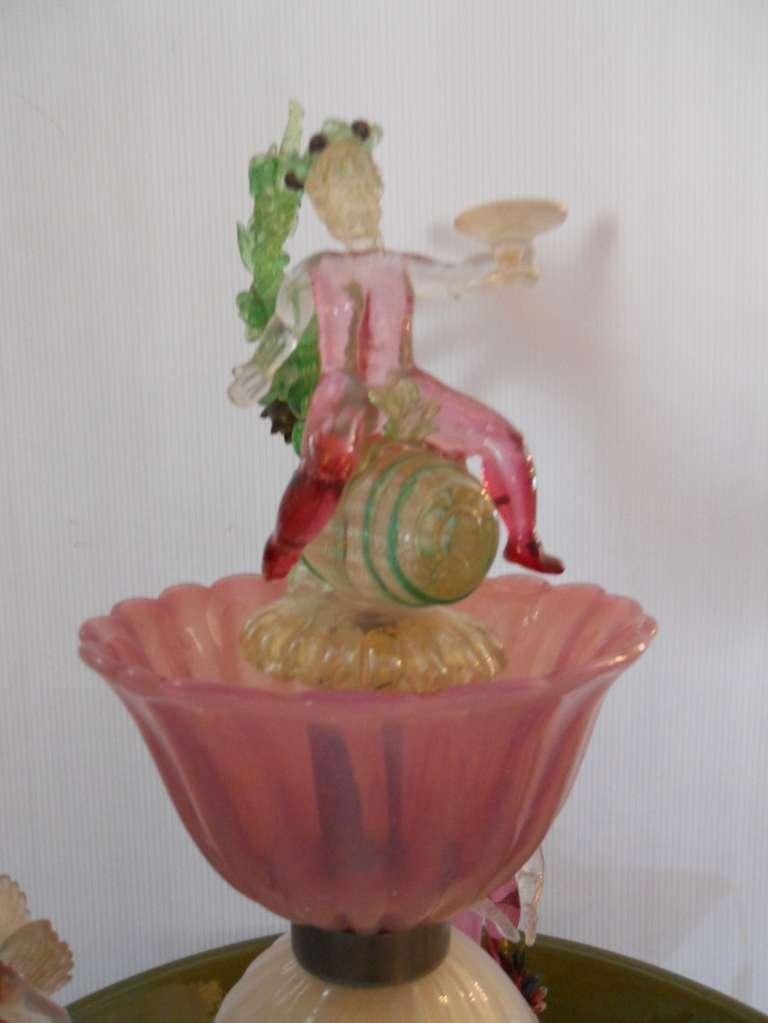 Limited edition Murano glass fountain by Gino Cenedese, with original sticker, circa 1940s.

Please see attached sticker that shows this piece was number 9, a very rare and limited edition.
Usually fountains were custom ordered and never made the