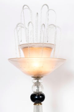 Murano Glass Fountain Floor Lamp by Barovier & Toso, Italy, circa 1950