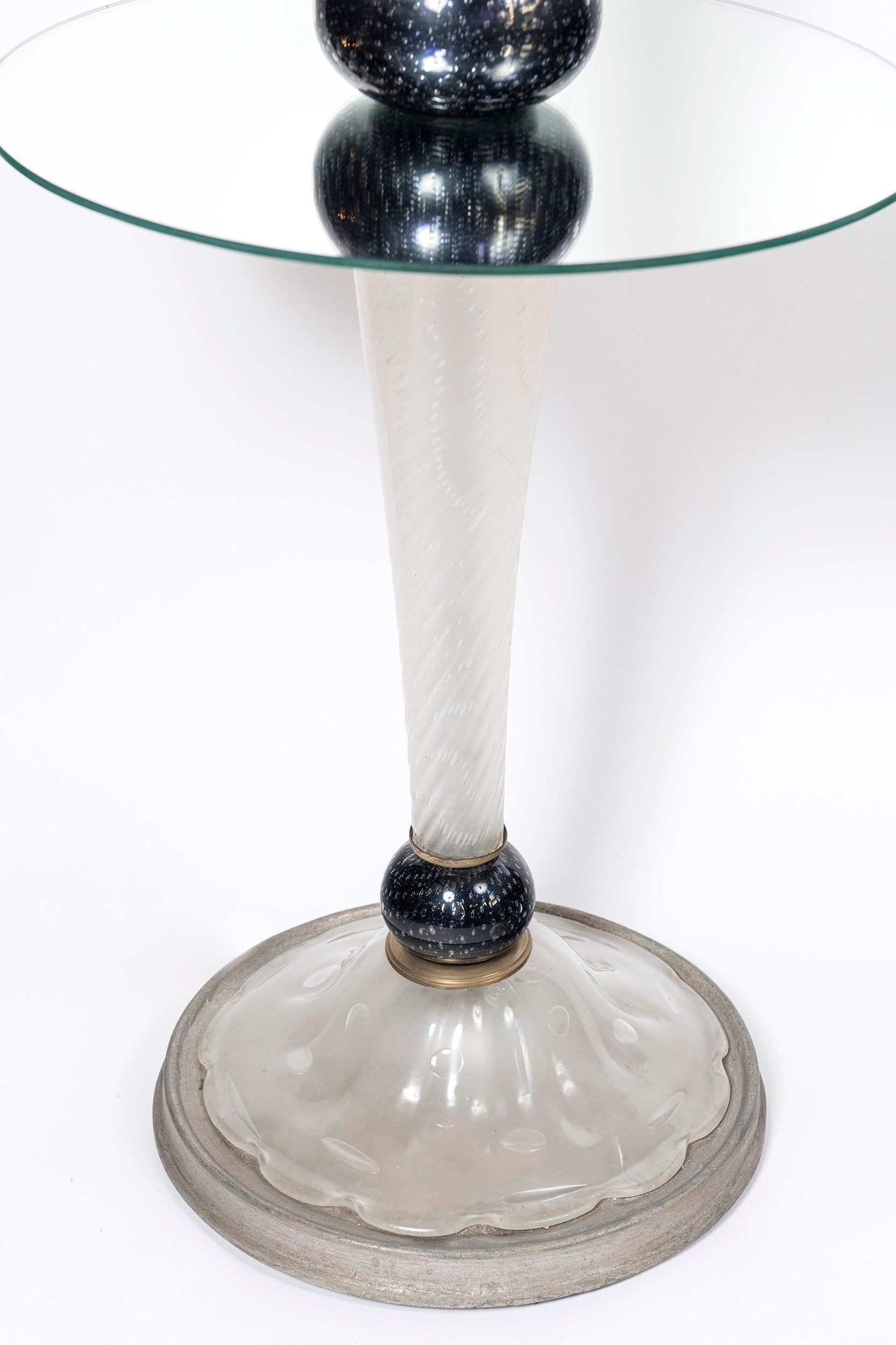 italien Lampadaire à fontaine en verre de Murano par Barovier & Toso, Italie, vers 1950 en vente