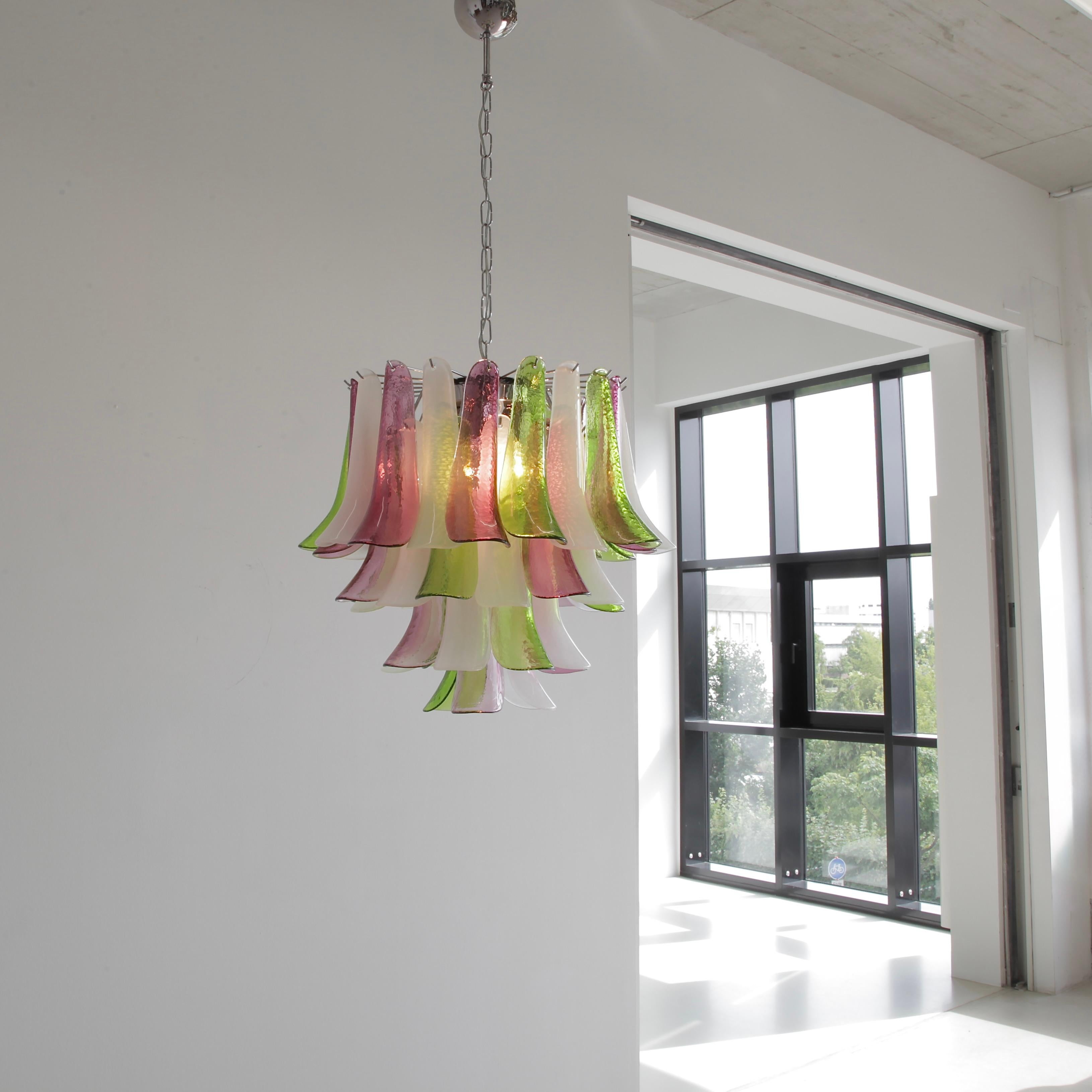 Moderno Lampadario a quattro livelli in vetro di Murano con vetro 