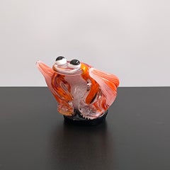 Murano Glass Frog Sculpture by Archimede Seguso, Italy, 1970s