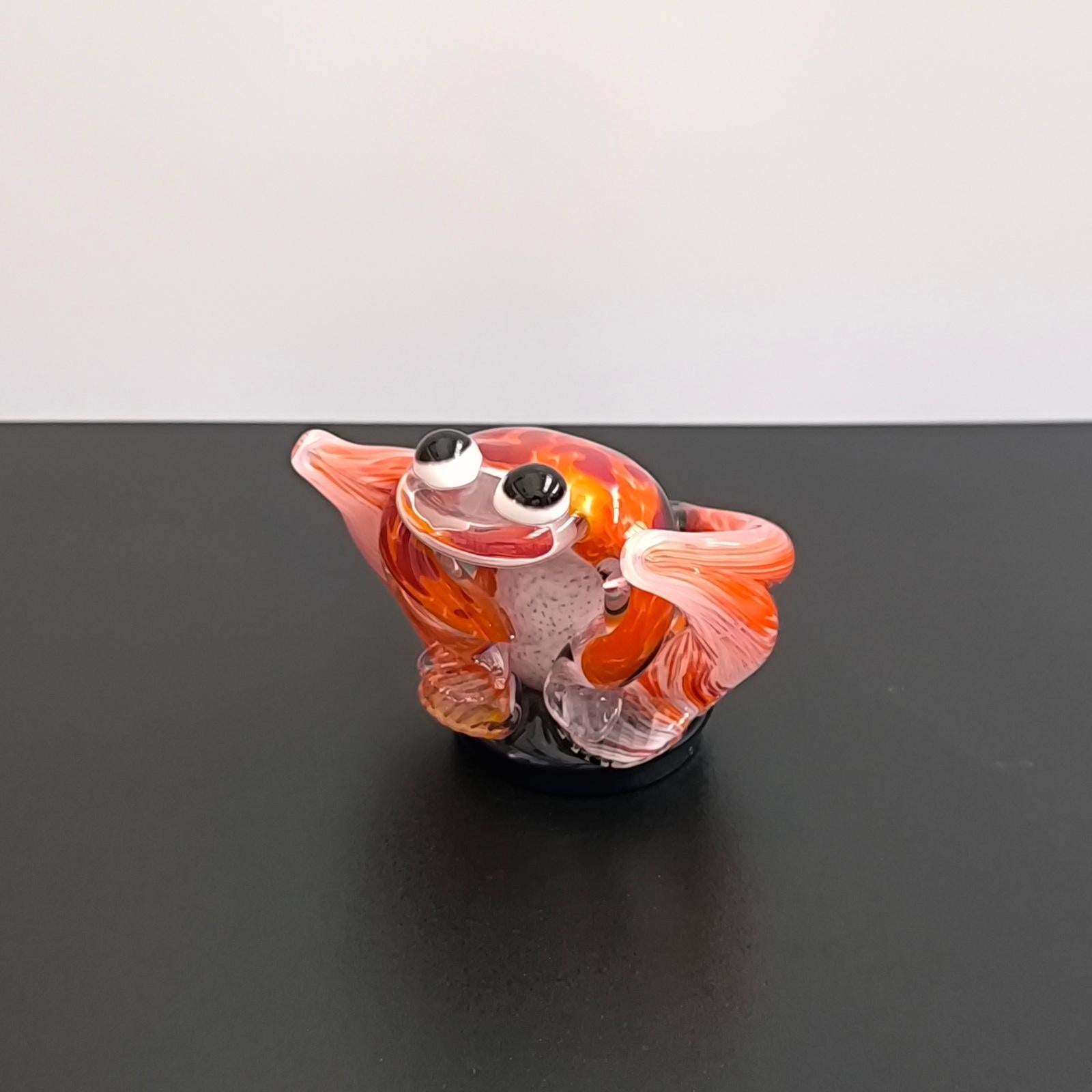 Escultura Rana de cristal de Murano, Pisapapeles Moderno de mediados de siglo en venta