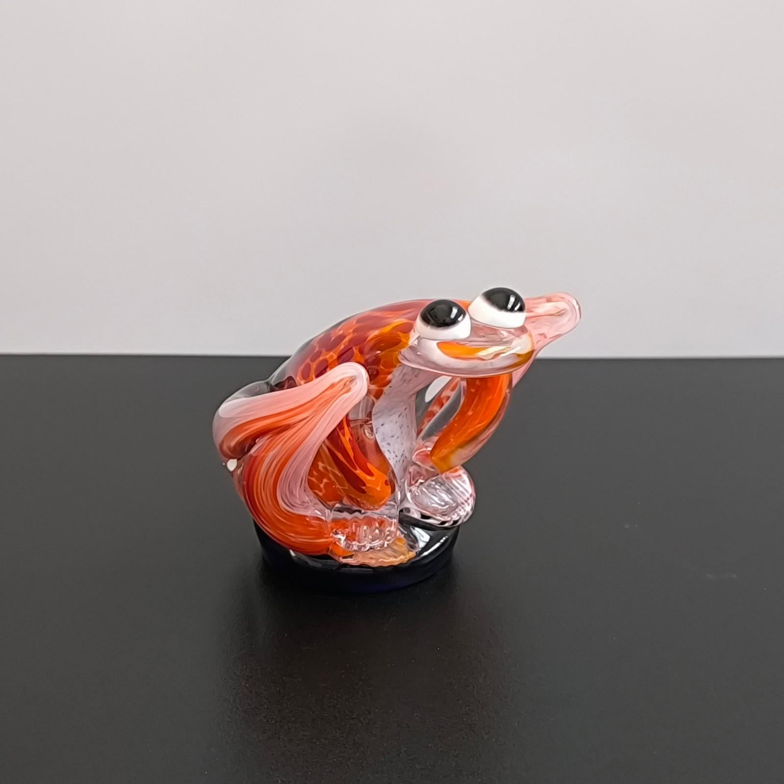 Escultura Rana de cristal de Murano, Pisapapeles Italiano en venta