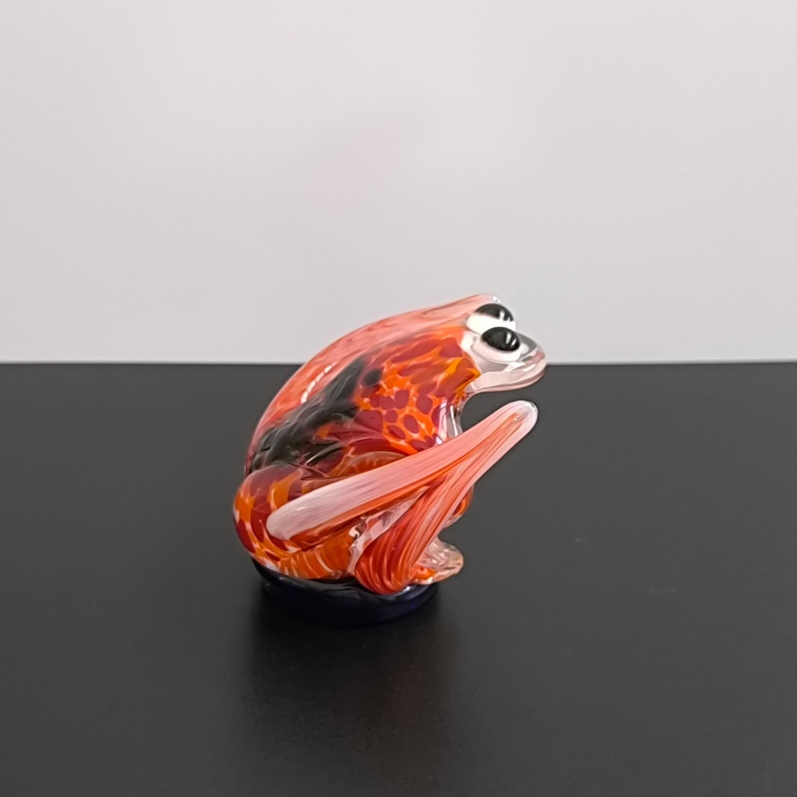 Escultura Rana de cristal de Murano, Pisapapeles Hecho a mano en venta