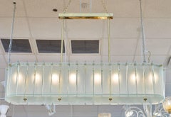 Murano Glass Frosted Modernist Chandelier