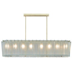 Murano Glass Frosted Modernist Chandelier