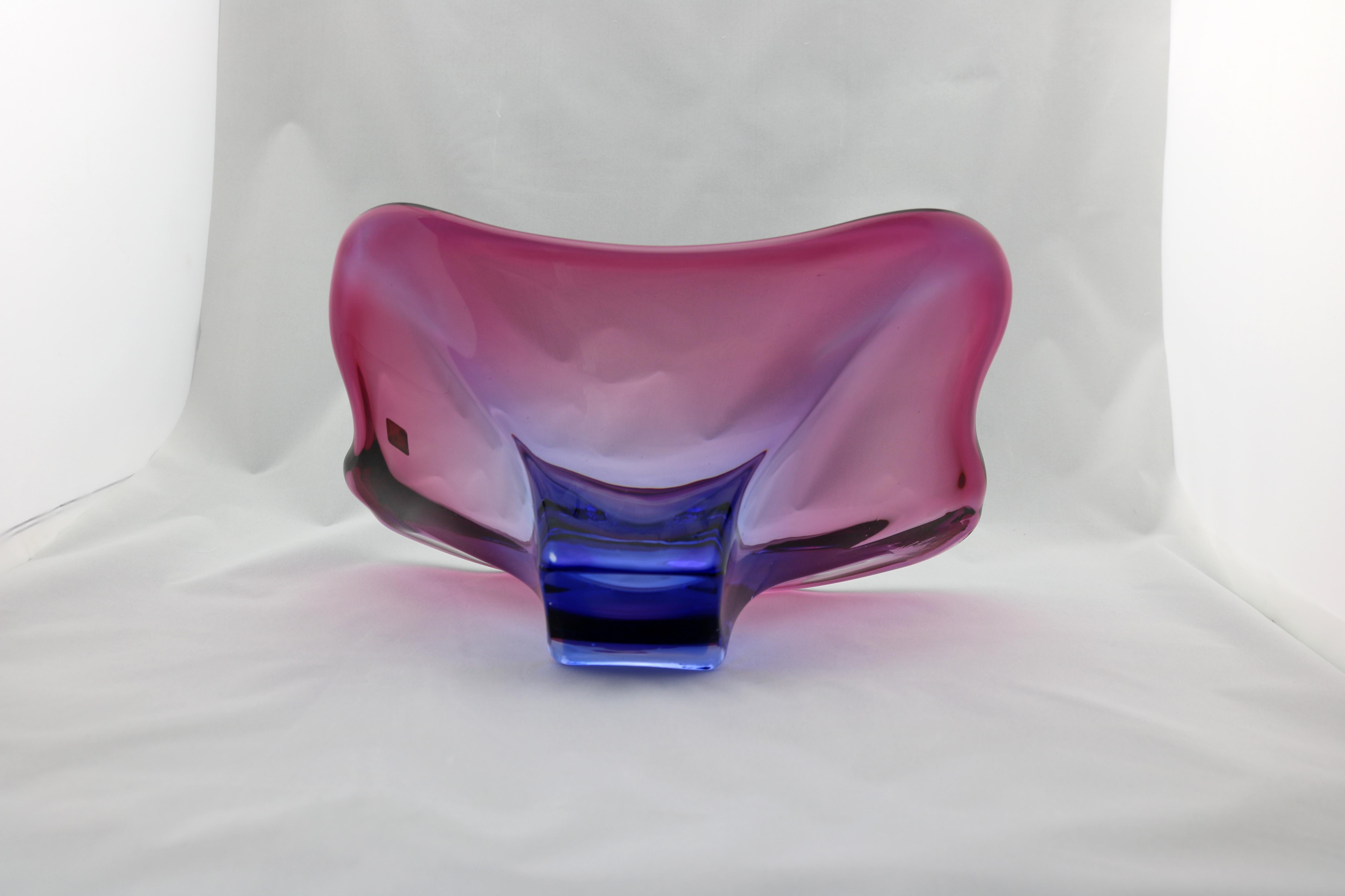 Mid-20th Century Murano Glass Fruit Bowl For Sale