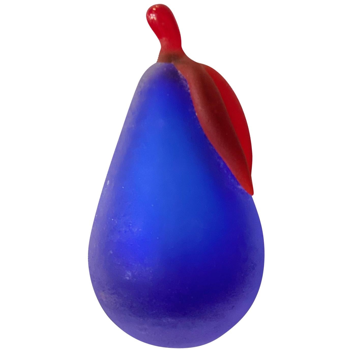 Murano Glass Fruit Pear by Franco Moretti, Italy, 1980s