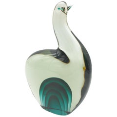 Murano Glass "Gallinella" by Cenedese in Sommerso, Design Antonio Da Ros, 1965