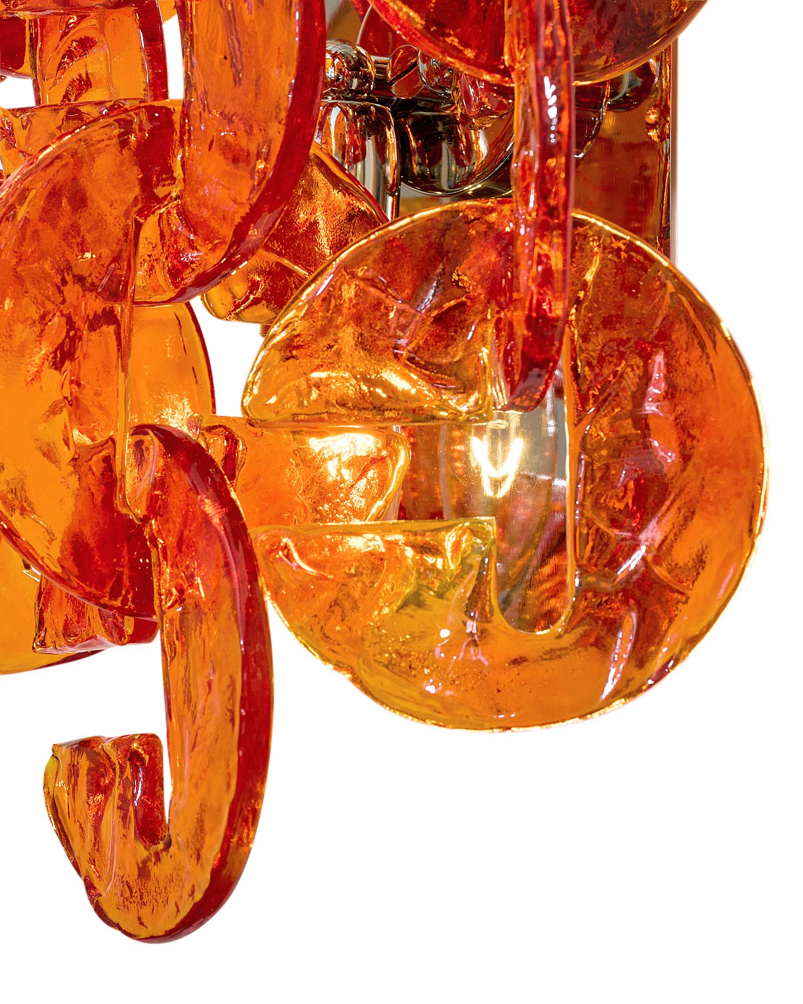 Murano Glass “Ganci” Sconces In Good Condition For Sale In Austin, TX