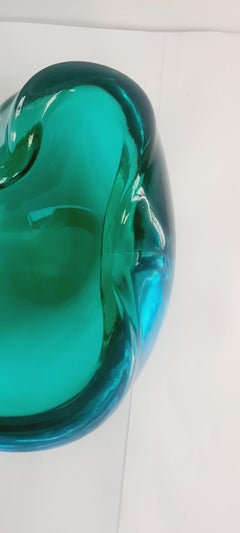 Middle of century murano glass somerso geode bowl