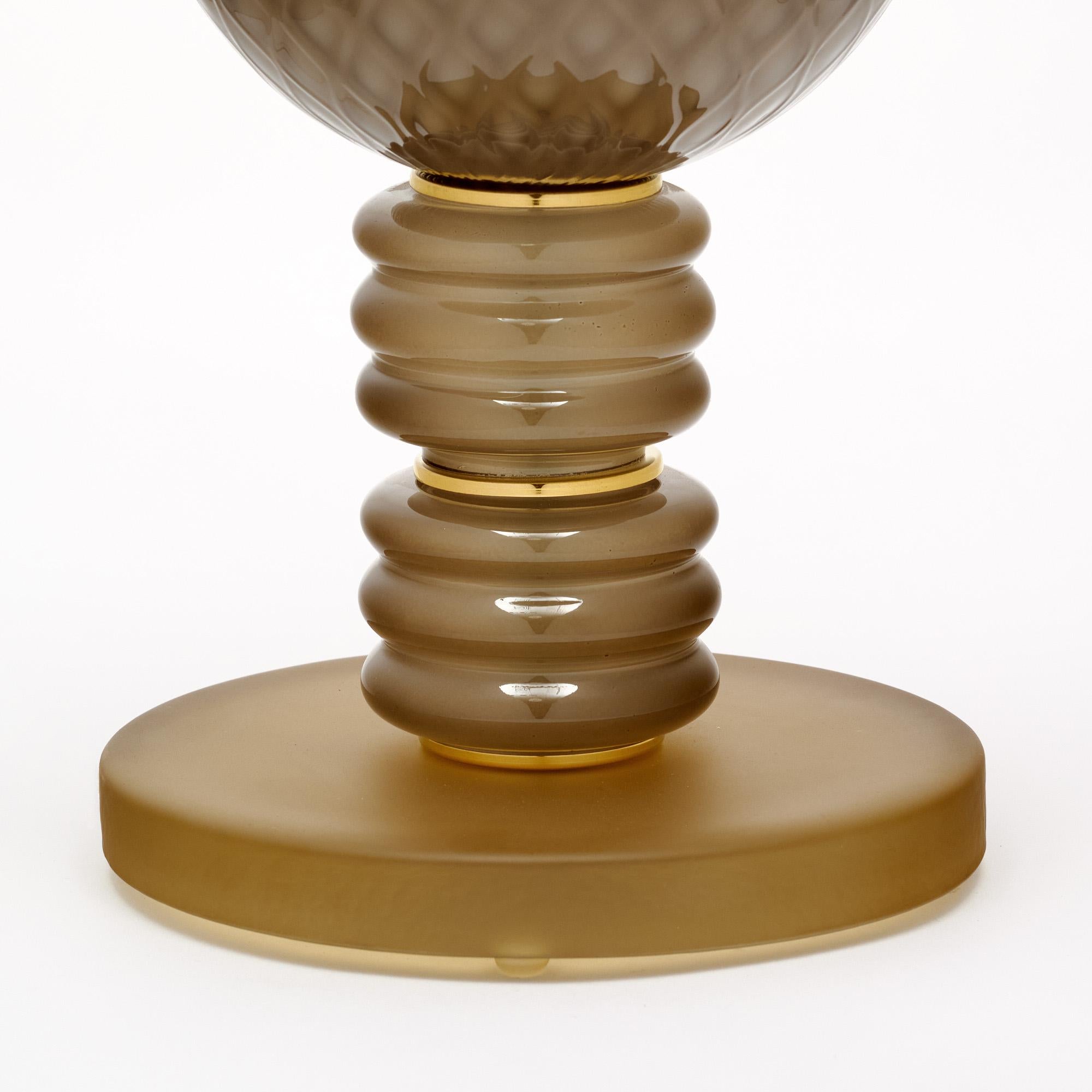 Lampes géométriques grises en verre de Murano Neuf - En vente à Austin, TX